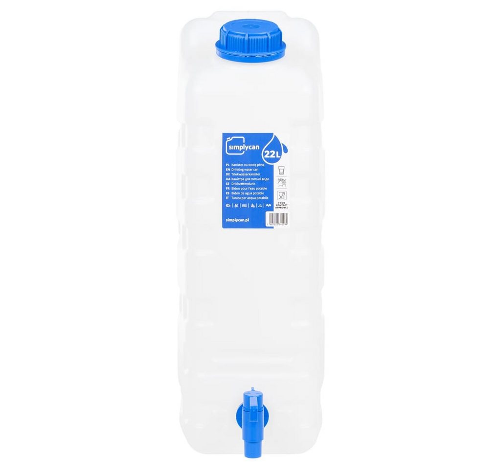 Thumbnail - vidaXL Wassertank, Wasserbehälter mit Hahn Transparent 20 L Kunststoff