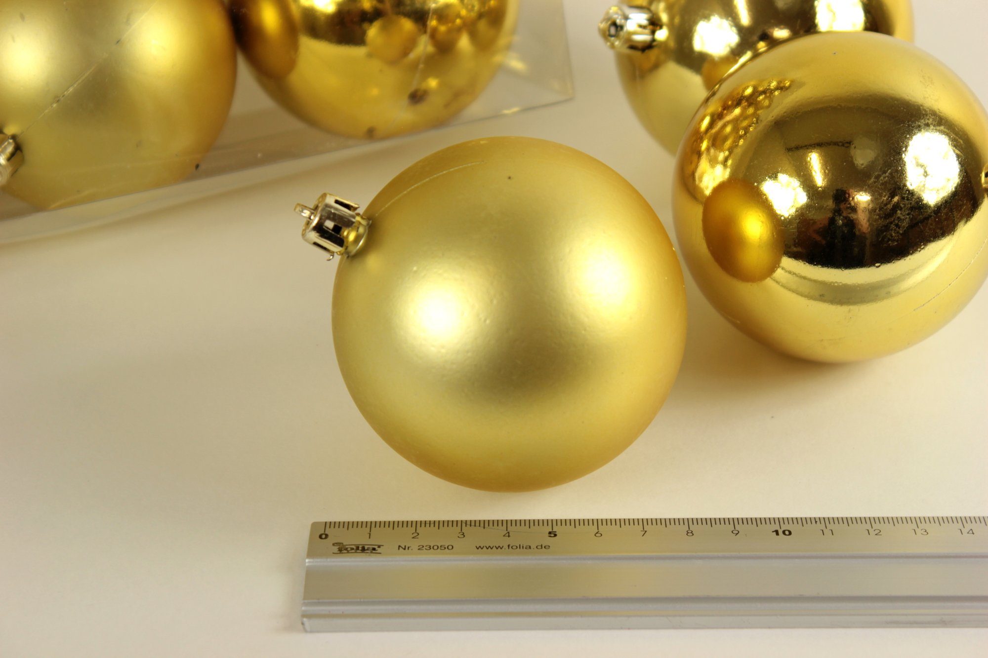 Lucht Weihnachtsbaumkugel Stück 8 Weihnachtskugeln in gold cm 15 Box der