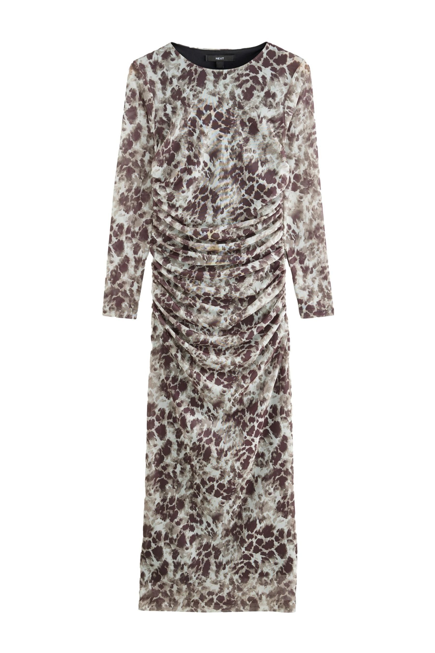 Next Maxikleid Mesh-Maxikleid mit langen Ärmeln günstig online kaufen