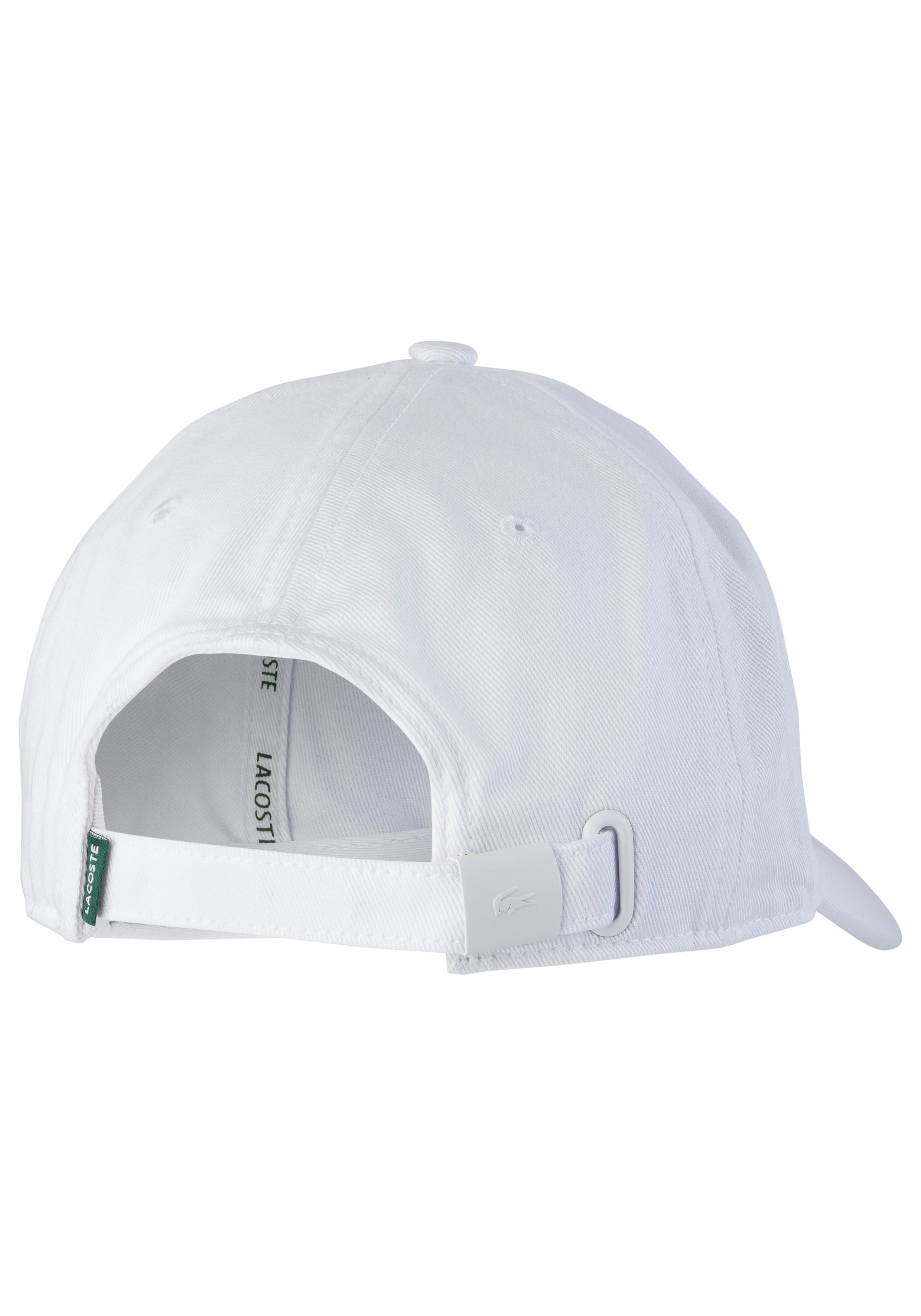 Lacoste Baseball Cap mit XL Logo weiß | Baseball Caps