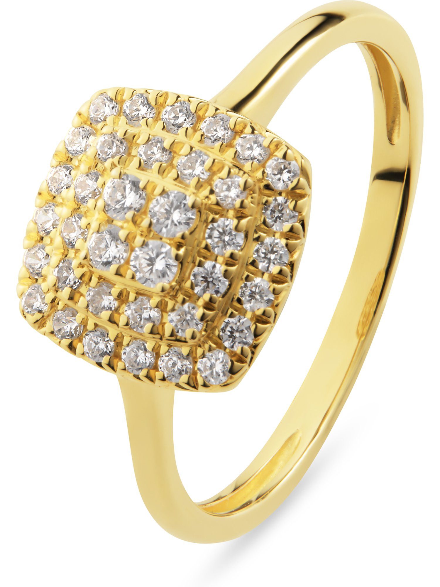 Diamantring CHRIST Damen-Damenring 4 Diamant
