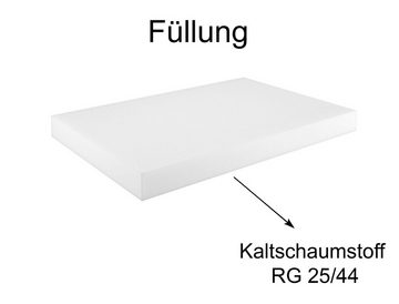 sunnypillow Sitzkissen Palettenkissen mit abnehmbarem Bezug Sitzkissen 120x60x15cm, Schwarz