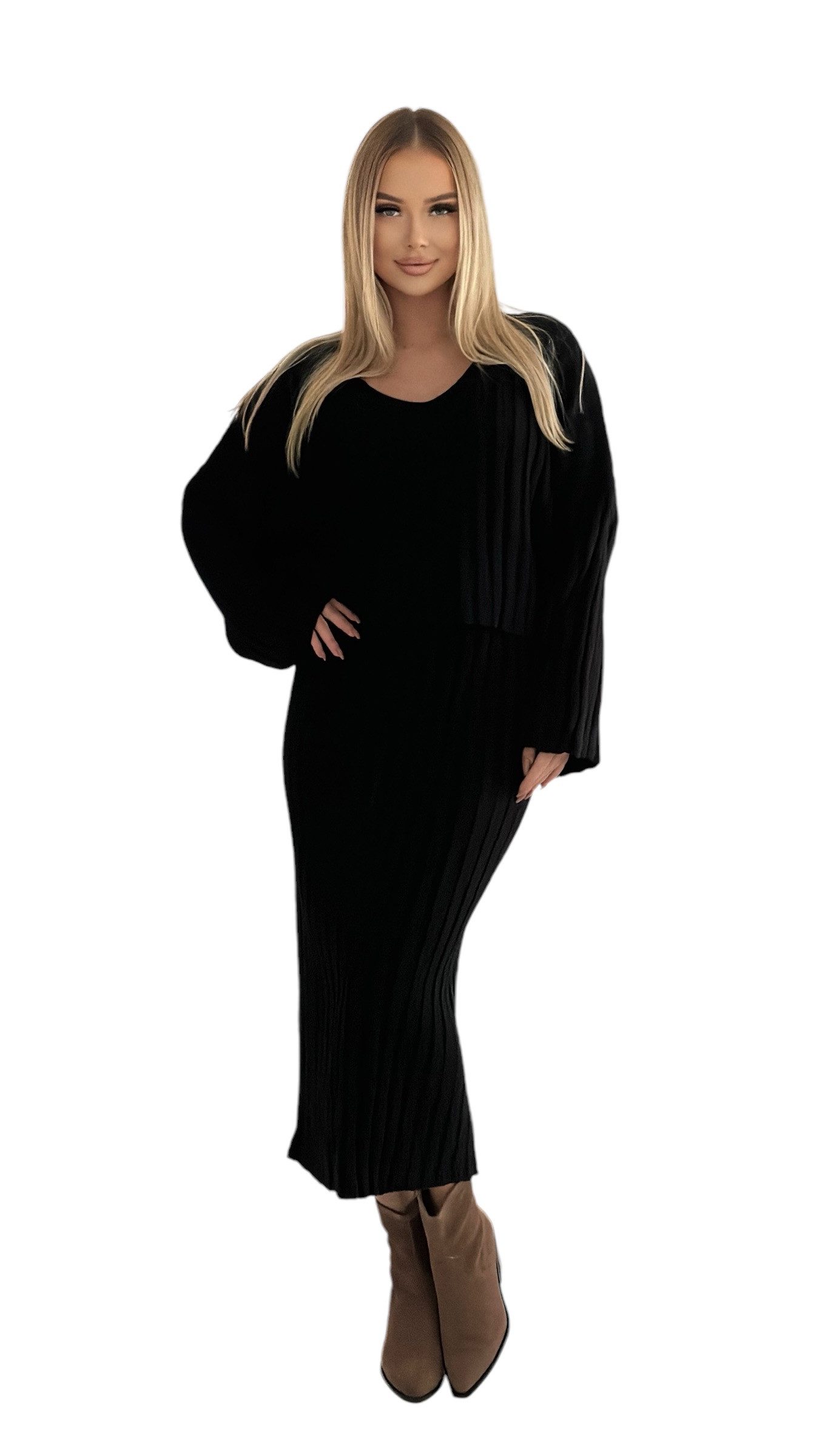 Mississhop Strickkleid Strickkleid Strickanzug Rock Pullover Damen M.3079