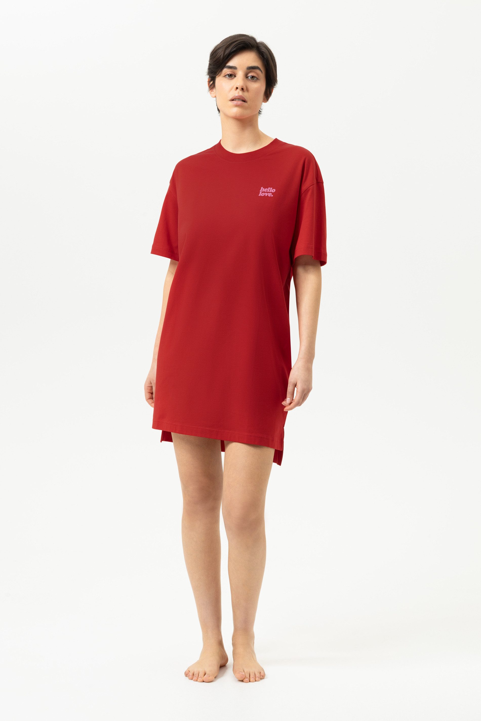 Mey Nachthemd Mey Damen Bigshirt Serie Solid Love Uni Nachthemd (1-tlg) Modernes Bigshirt, Baumwolle, softer Sweat