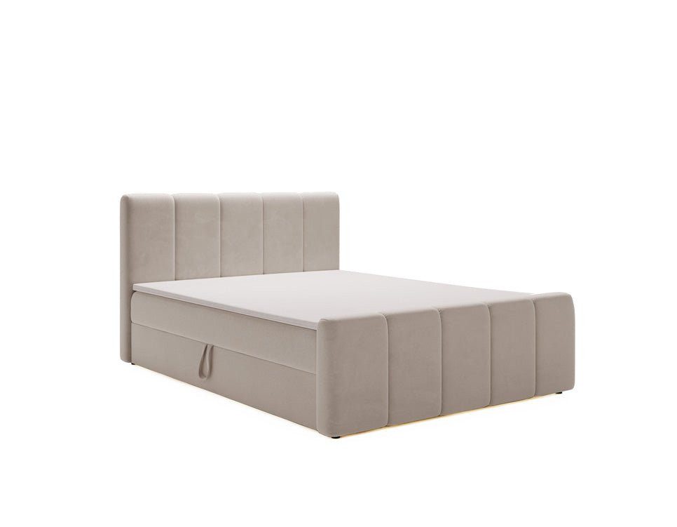 Luxusbetten24 Boxspringbett Bergamo, in Samt mit günstig online kaufen