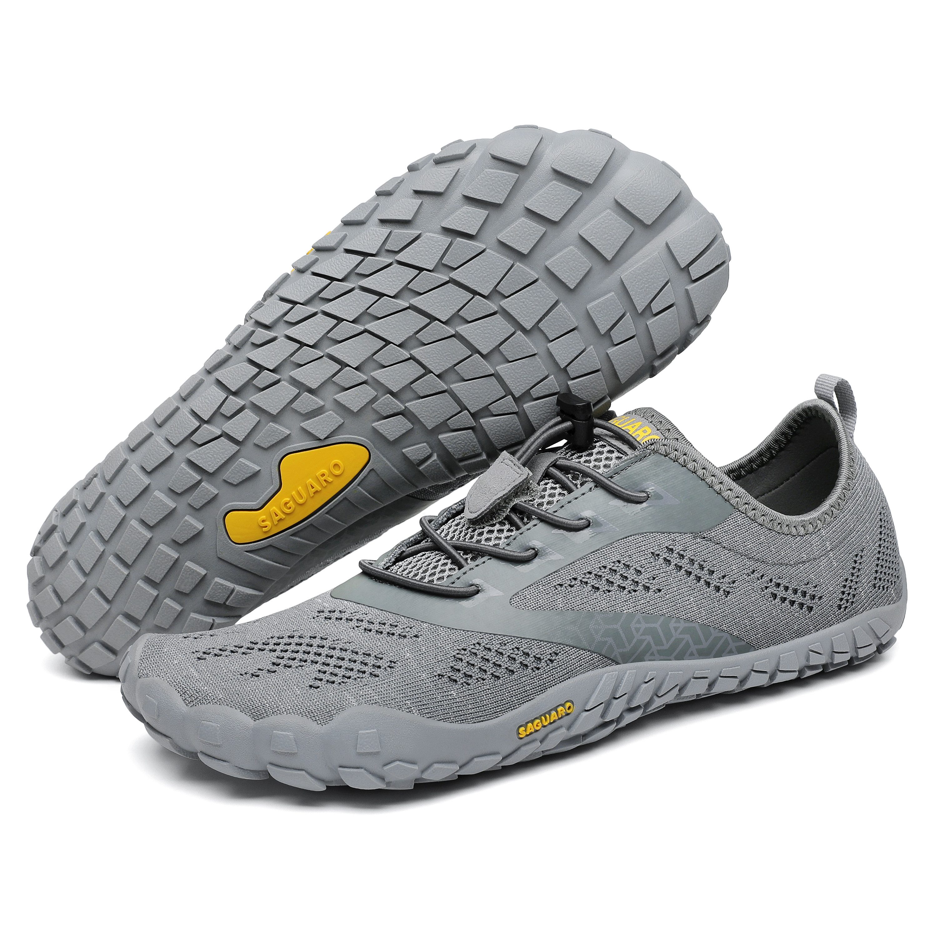 SAGUARO Sport Sommer Barfußschuh (5mm Sohlenstärke, Nullabsatz, bequem, leicht, atmungsaktiv, rutschfest) Minimalschuhe Laufschuhe Sport-Schuhe Jogging Sneaker Trail-Running