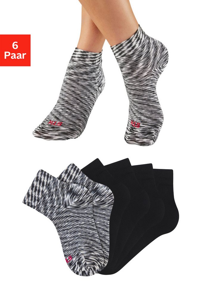 H.I.S Kurzsocken (Packung, 6-Paar) unifarben und meliert in einer Packung