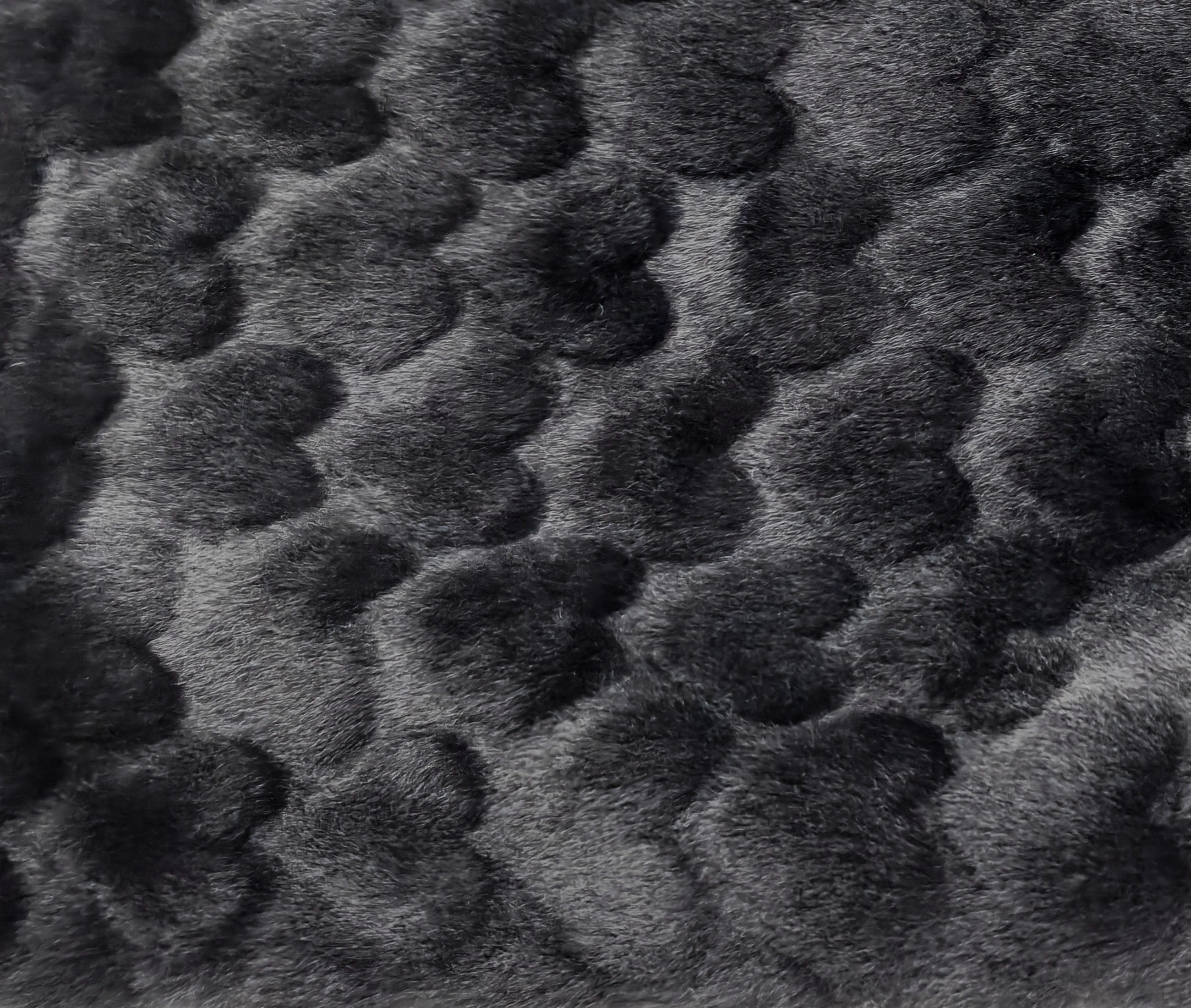 dy_mode Poncho Damen Kunstfell-Poncho Kuscheliger Umhang mit Herzchen-Muster in Unifarbe