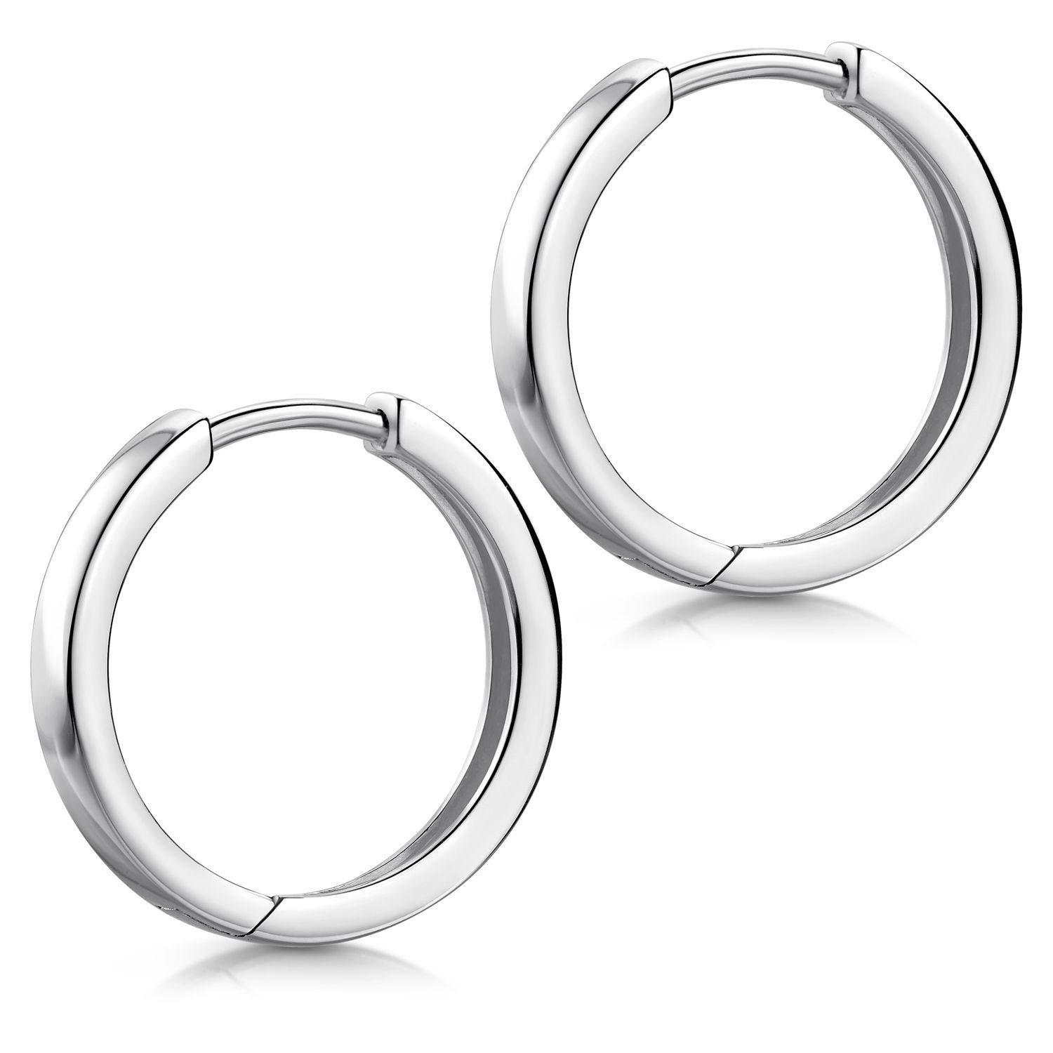 Paar Creolen Damen Herren Silber Ø15mm SO-425