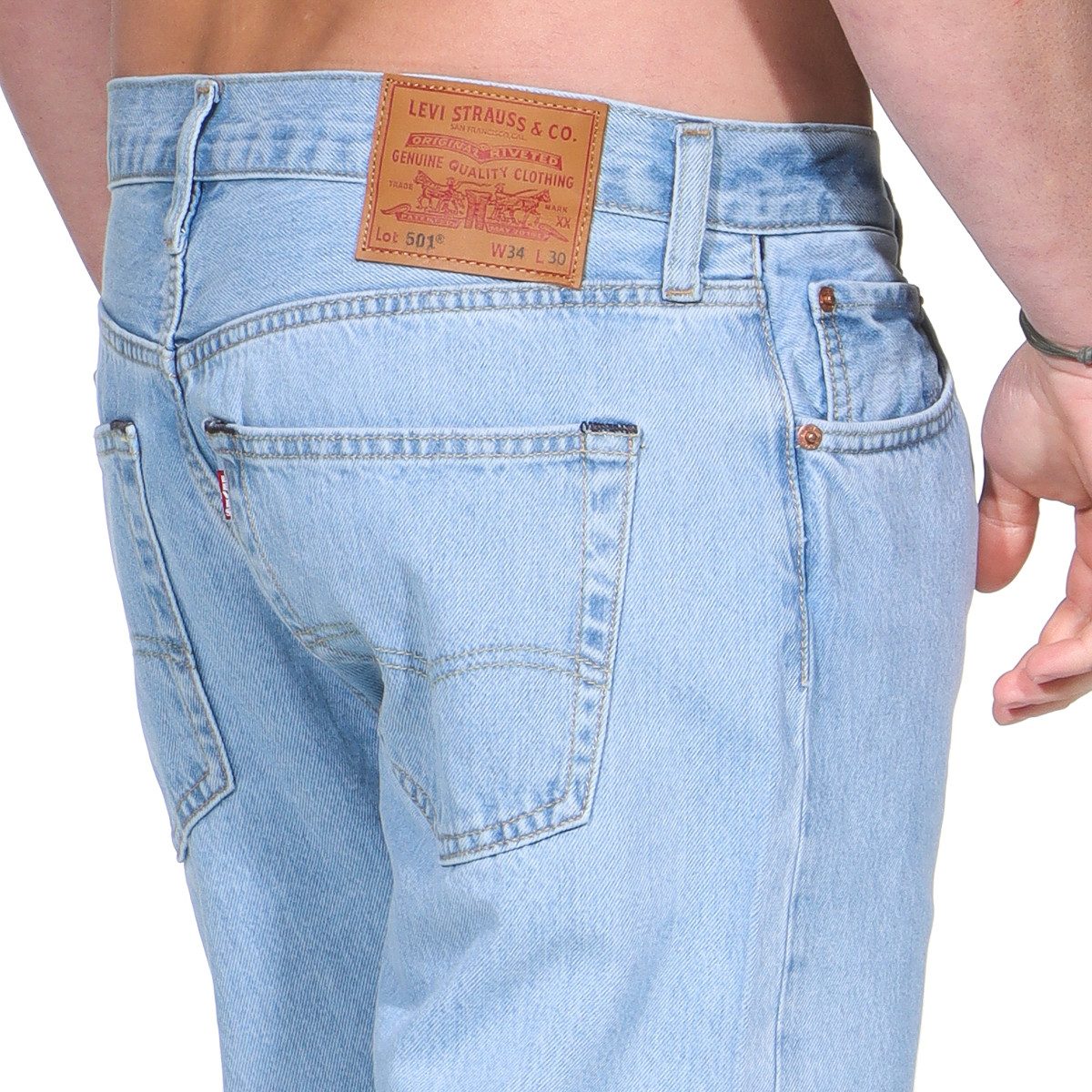 Levi's® Straight-Jeans Herren Jeans 501® LEVI'S ORIGINAL gerader Passform, robuster Denim 5-Pocket-Style – Bild 4 von 5