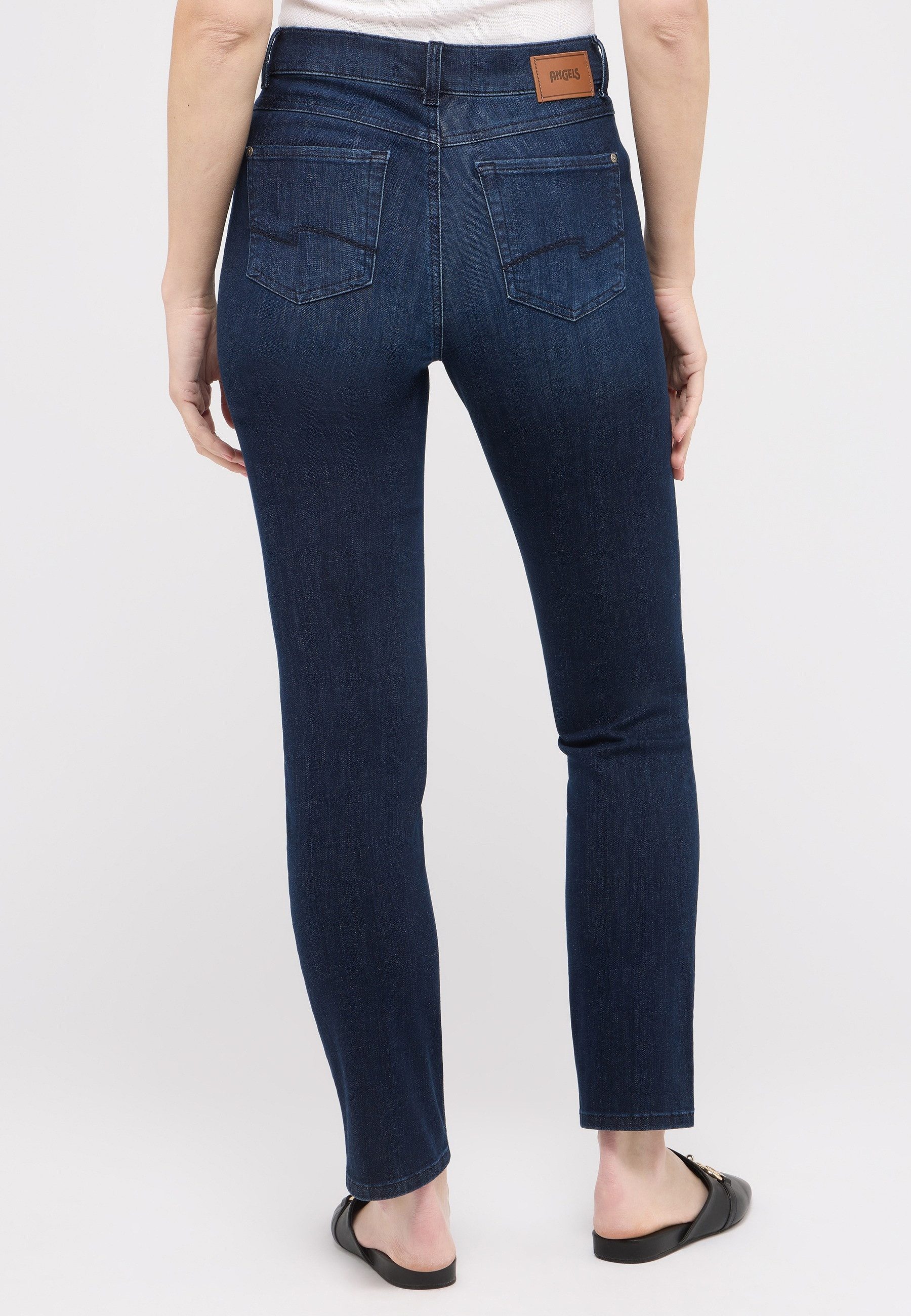 ANGELS Bequeme Jeans Cici Slim Fit Jeans – Jeans mit authentischem Used-Look