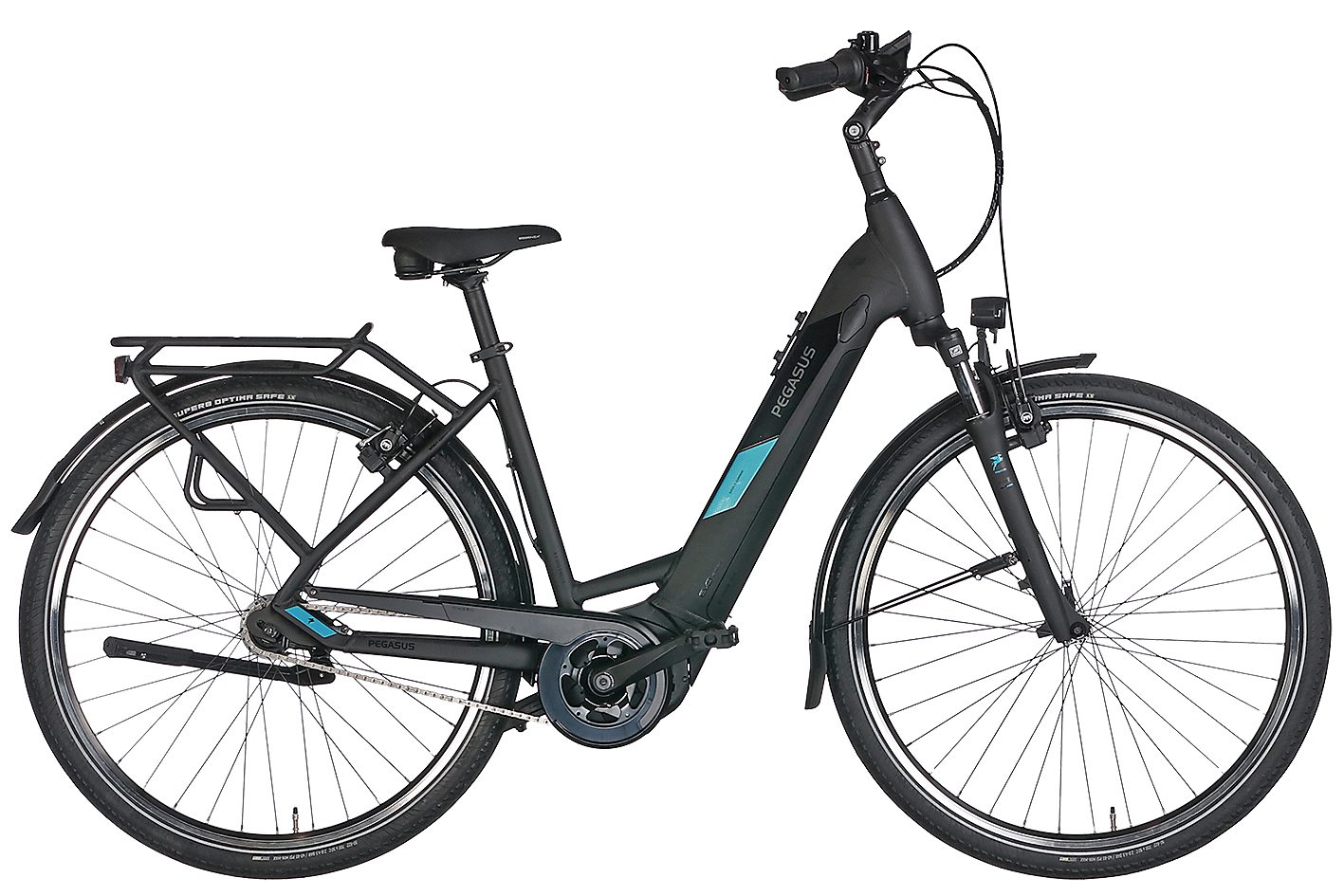 Pegasus E-Bike Pegasus Solero EVO 7R Plus 500 Wh Damen schwarz 2024, 7 Gang, Nabenschaltung, Bosch Active Line Plus, 500 Wh
