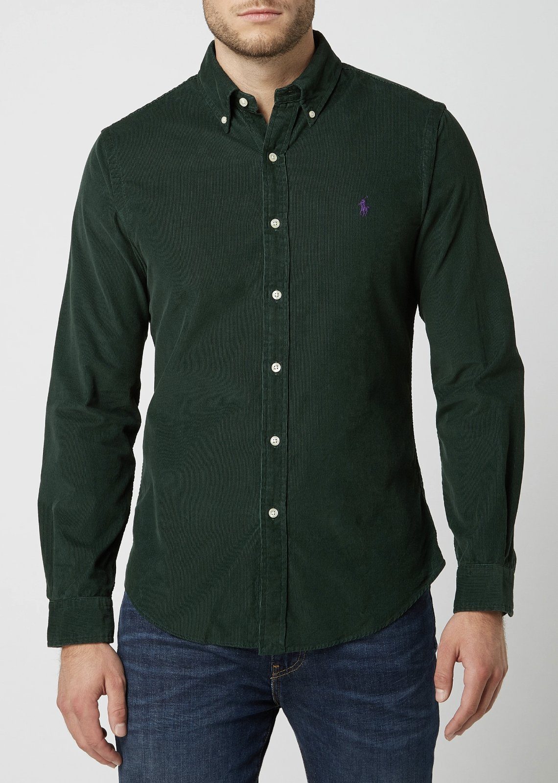 Ralph Lauren Langarmhemd POLO RALPH LAUREN Fine-Wale Corduroy Slim Fit Shirt Hemd Heritage Coll