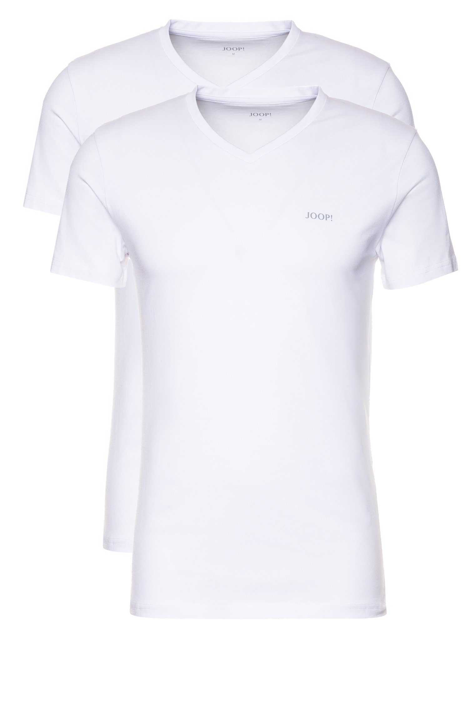 Joop! T-Shirt V-Doppelpack (100) Weiß (1-tlg)