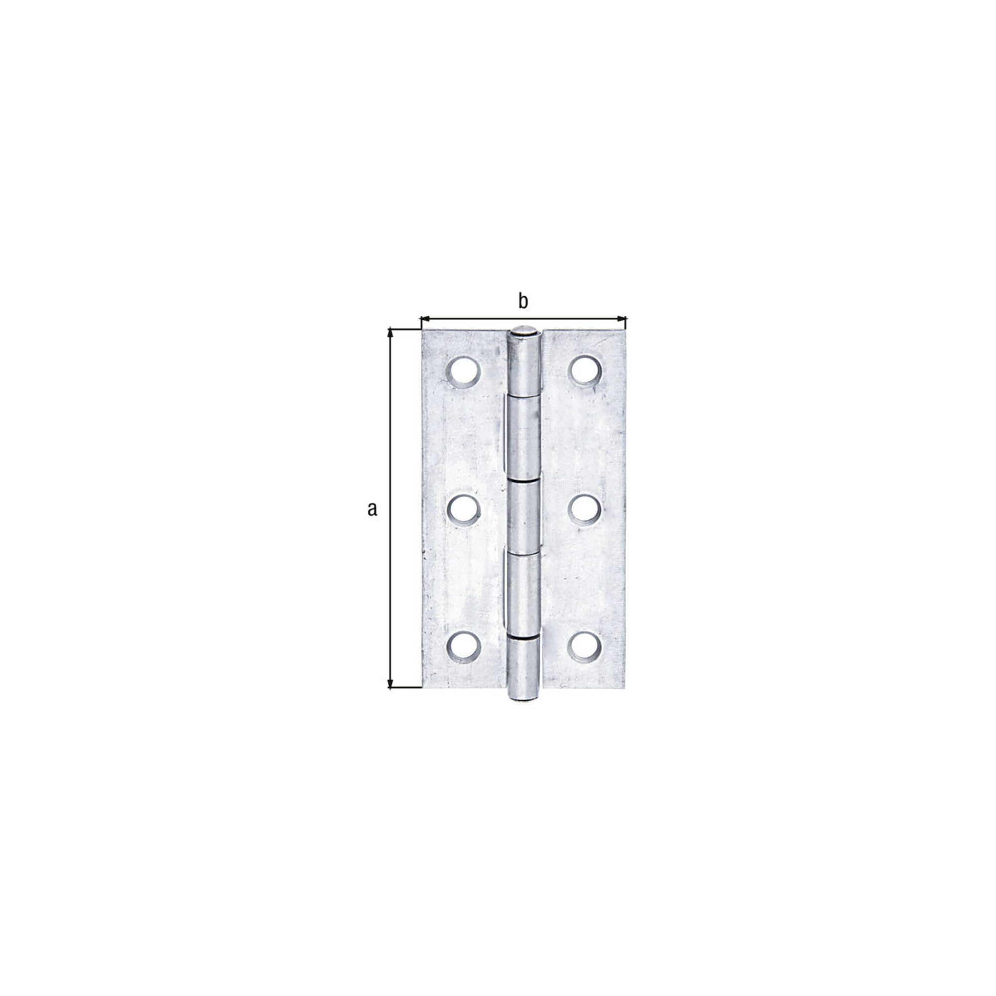 Alberts Möbelbeschlag Scharnier H.60mm B.34mm S.1,5mm VA schmal GAH