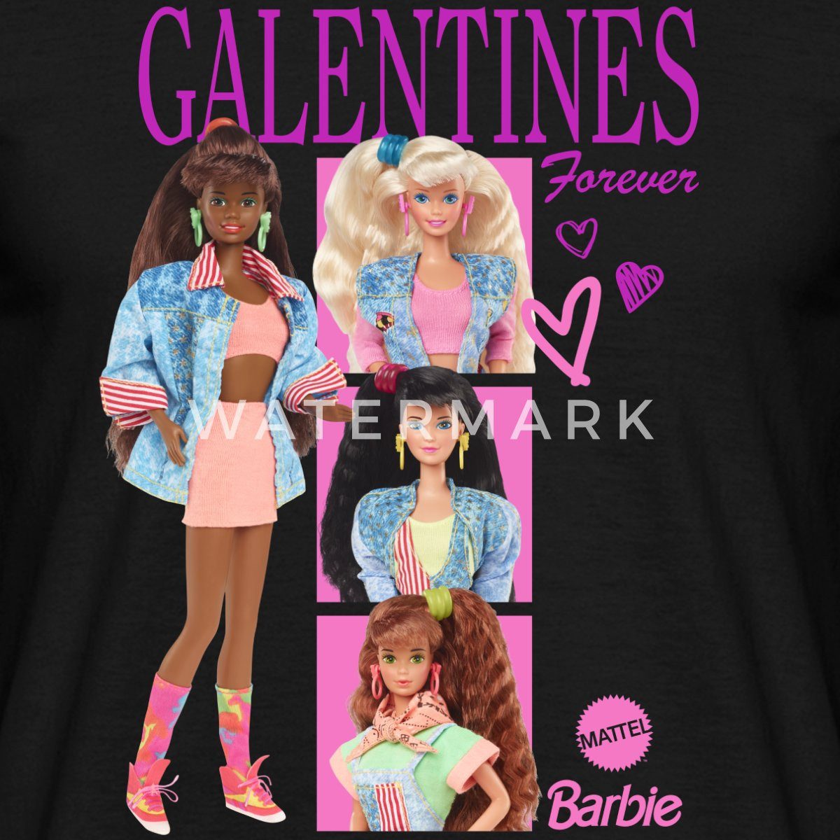 Spreadshirt T-Shirt Barbie Galentines Forever Design Männer T-Shirt (1-tlg)