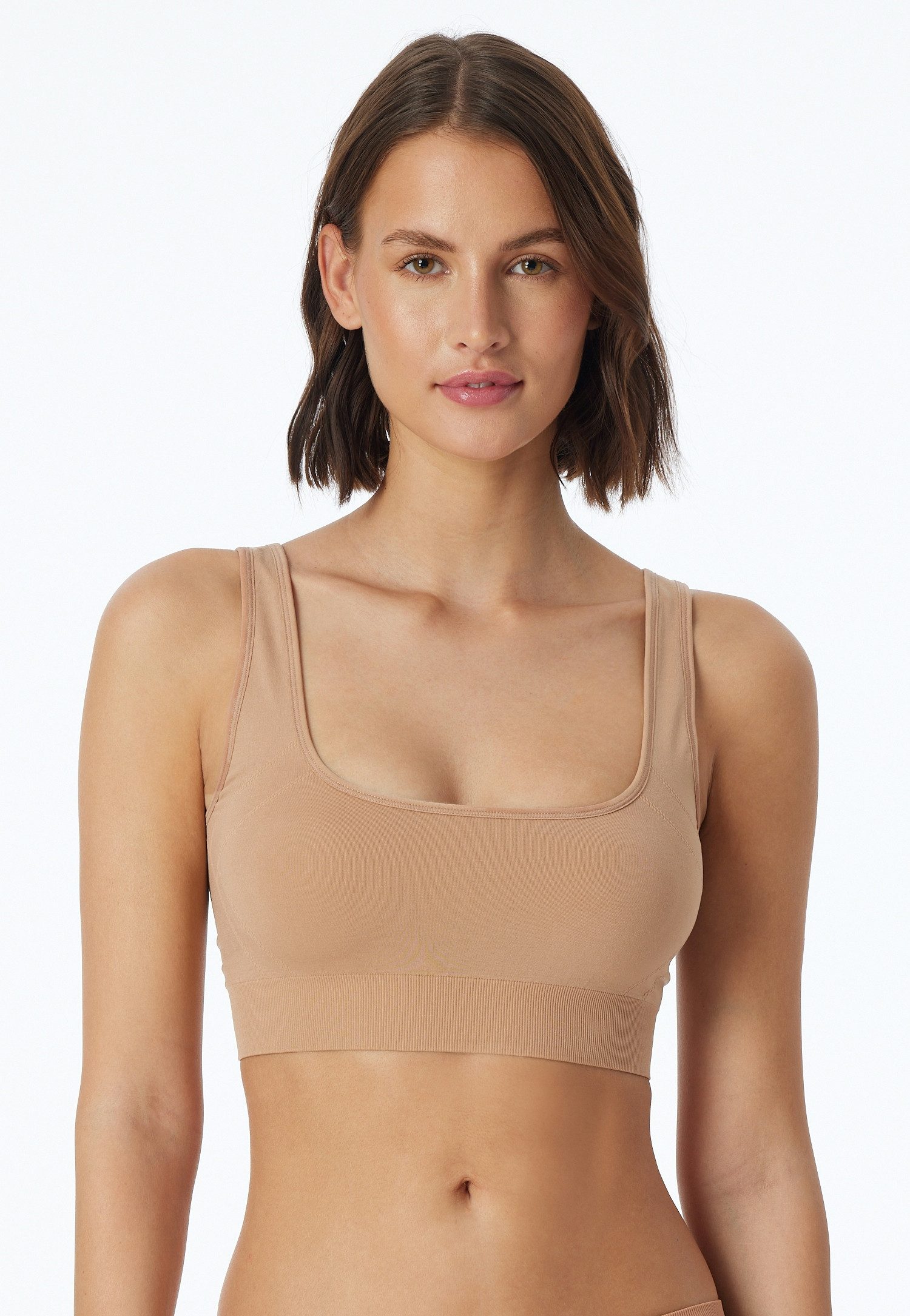Schiesser Bustier Casual Seamless 2in1, wendebar, U- oder V-Ausschnitt, ohne störende Seitennähte