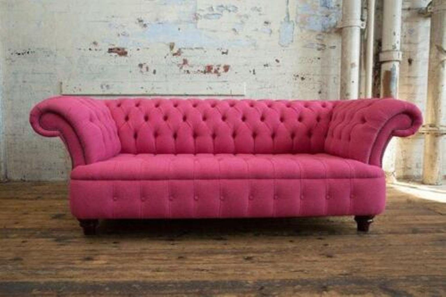 Big Chesterfield Couch Textil Design Sofa Chesterfield-Sofa, Wohnzimmer JVmoebel