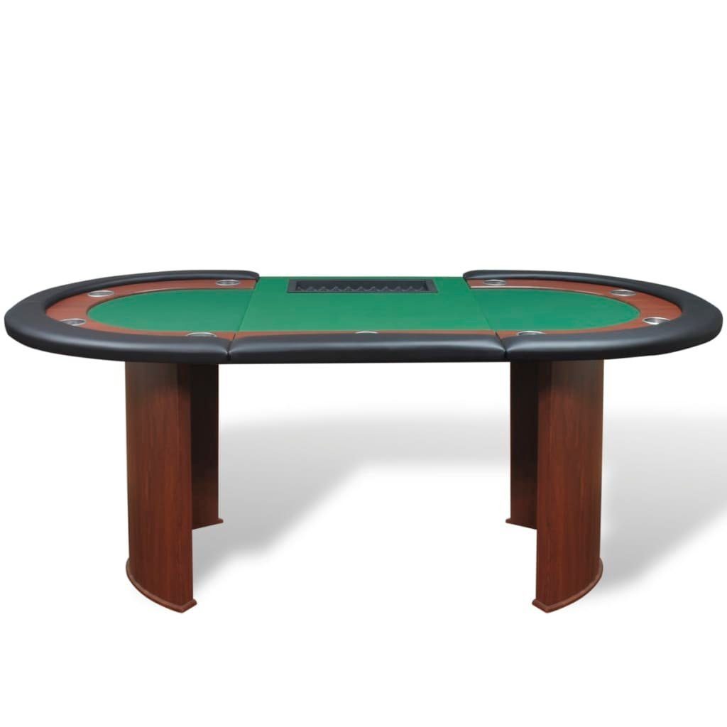 Spieler (1-tlg) Chipablage für mit Pokertisch und vidaXL Dealerbereich Grün, 10 Spieltisch