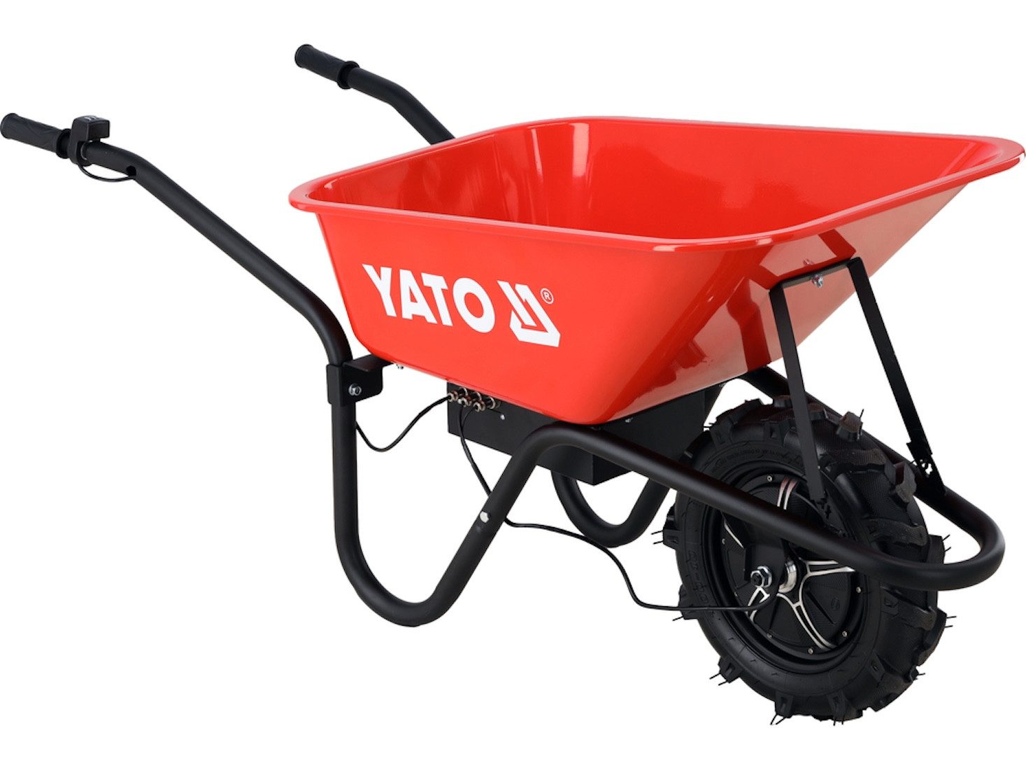Yato Motorschubkarre Elektrische Schubkarre 24V, 500W, Tragkraft 150kg