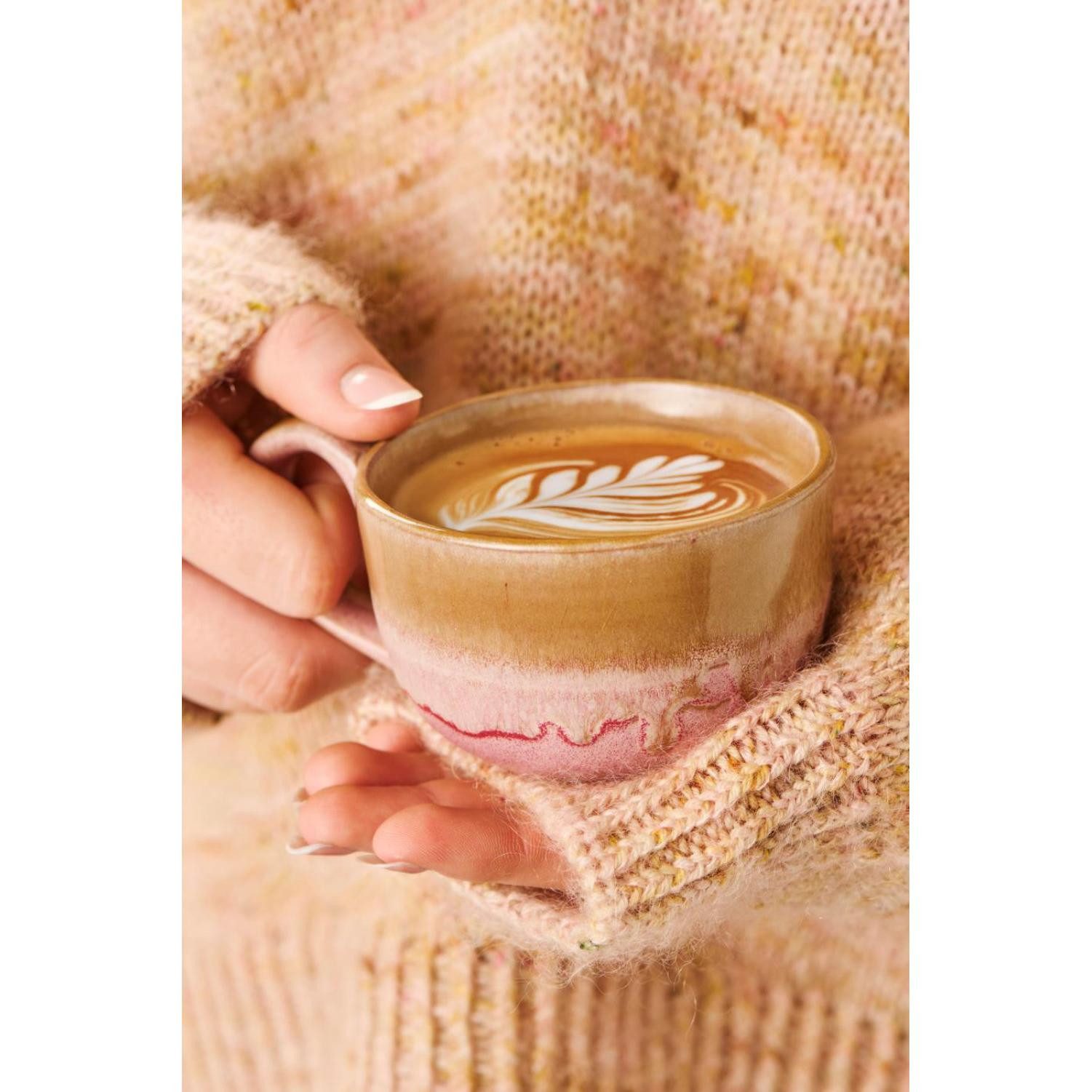 Ib Laursen Tasse Ib Laursen Tasse mit Henkel Trosa Hellbraun-Zartrosa Struktur