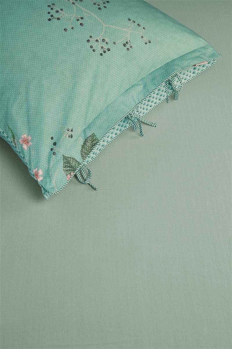 Spannbettlaken Goodnight By Pip Grey Green 90X200/220 Grau Grün Jersey-Elasthan, PiP Studio, Baumwolle, Gummizug: Rundum, (1 Stück), Bettlaken mit Gummizug in 90x200 140x200 180x200 und weitere Größen