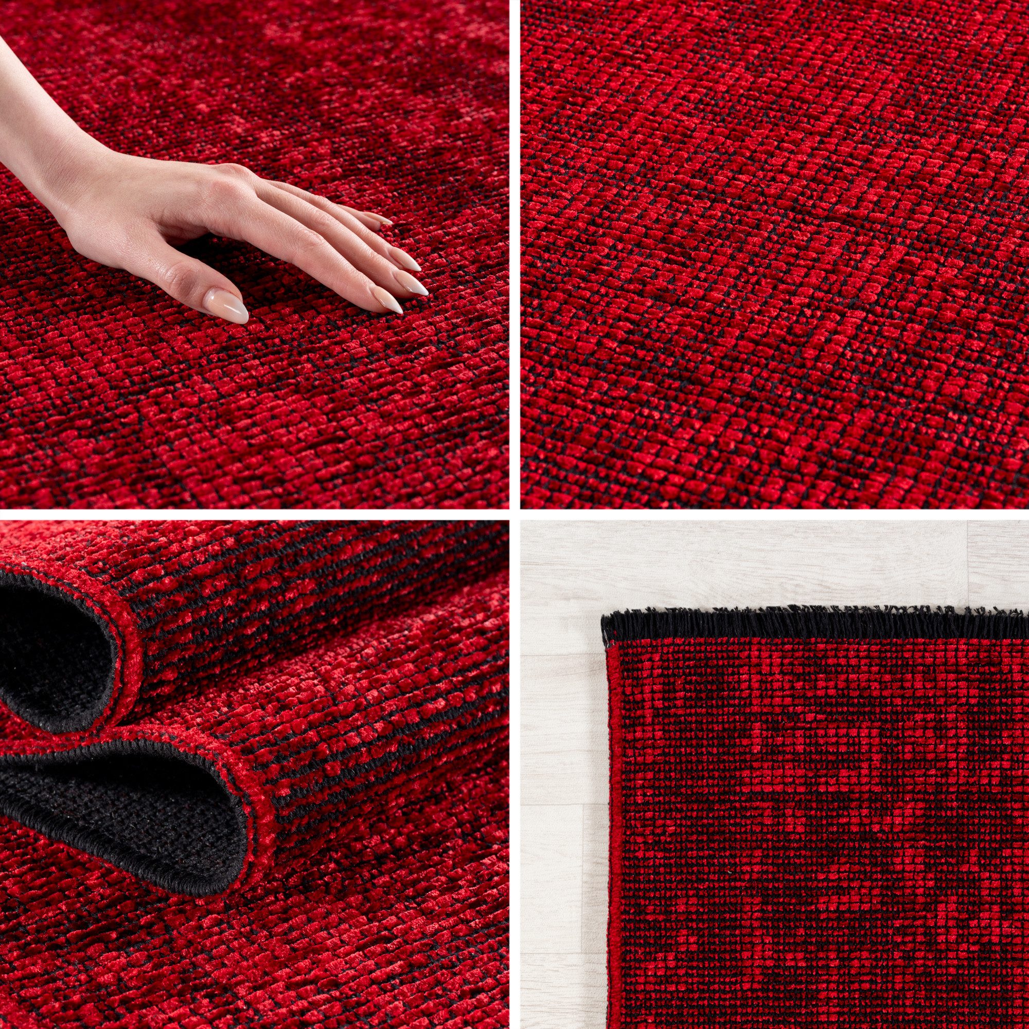 Carpettex Veloursteppich Boho Design, Läufer, Höhe: 7 mm, Baumwolle, Waschbarer Teppich, Boho-Stil, Wohnzimmer, Schlafzimmer