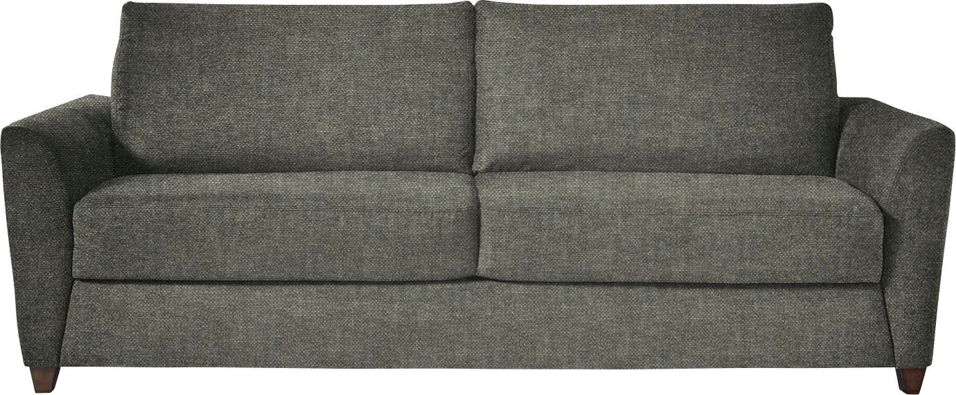 und Bali Schlafsofa mit Dallas, silber/beige Matratze Lattenrost Dauerschlaffunktion,