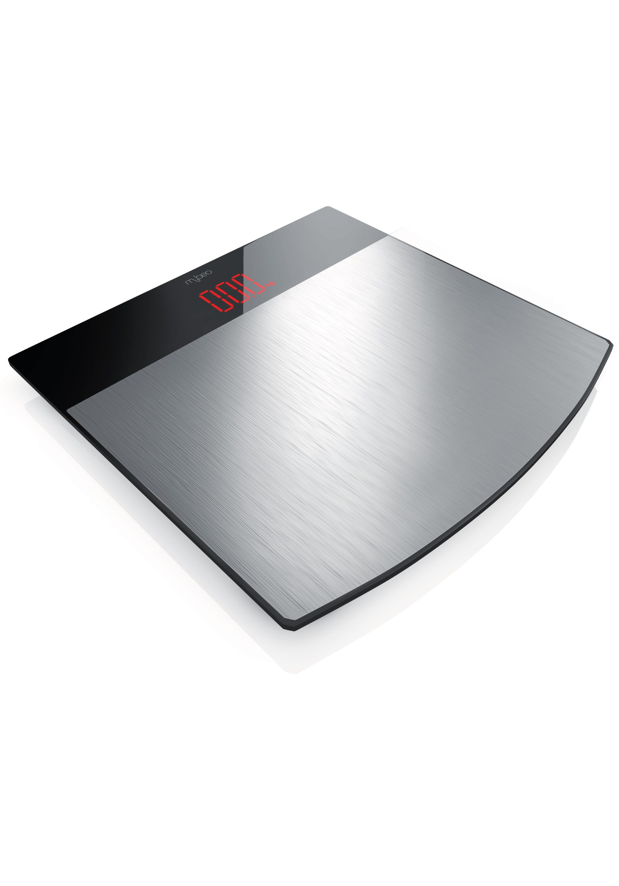 MyBeo Personenwaage, Digitale Edelstahl Körperwaage 3,5" Display, DMS-Sensoren, max. 150kg