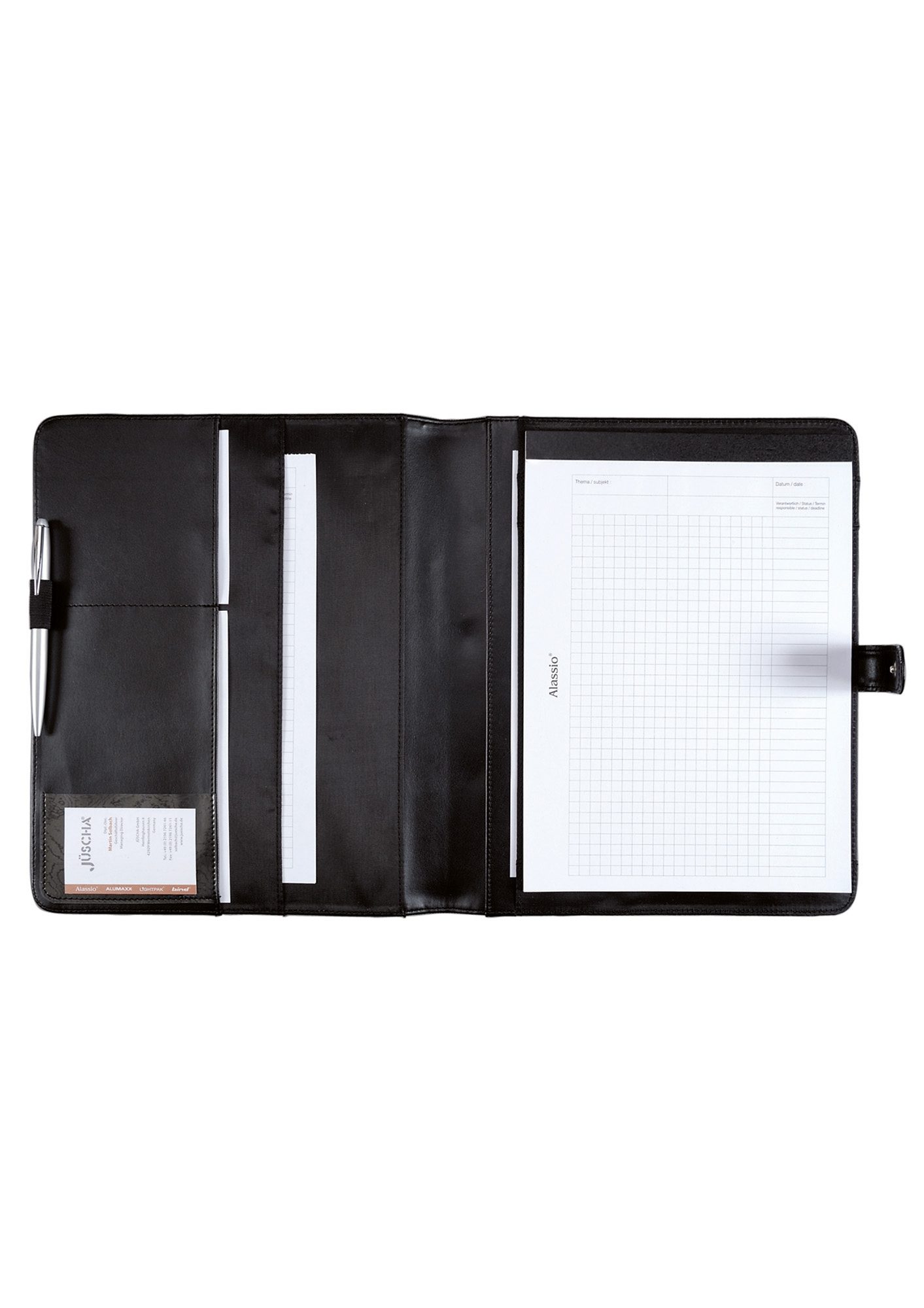 Herren Businesstaschen Alassio® Schreibmappe DIN A4, Fano, mit Schreibblock im A4-Format