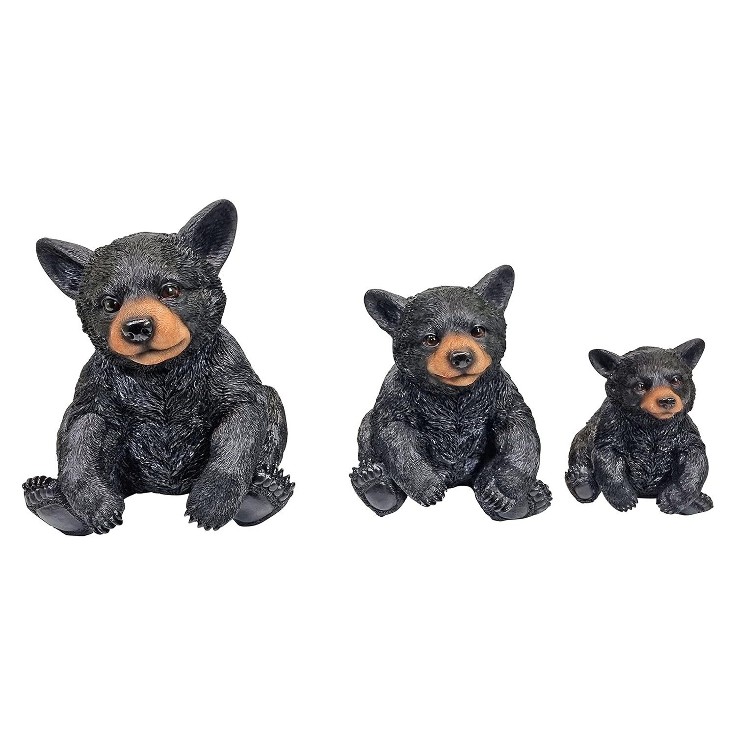 Tierfigur Bären Bärenfigur Schwarzbären 3er Set Tierfigur