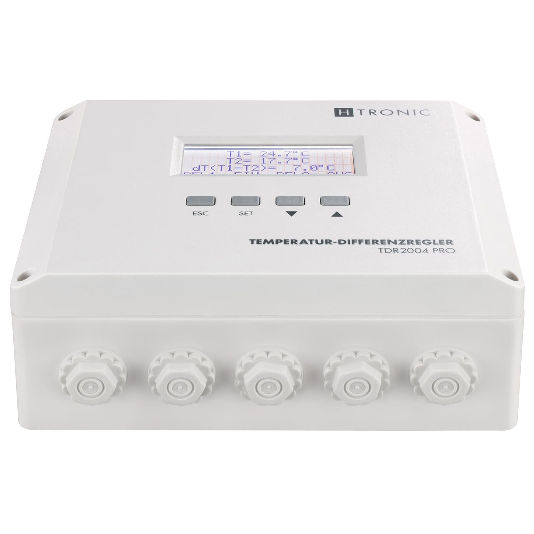 H-Tronic Kaminofen-Differenzregler H-TRONIC Temperatur-Differenzregler TDR2004 pro, weiß