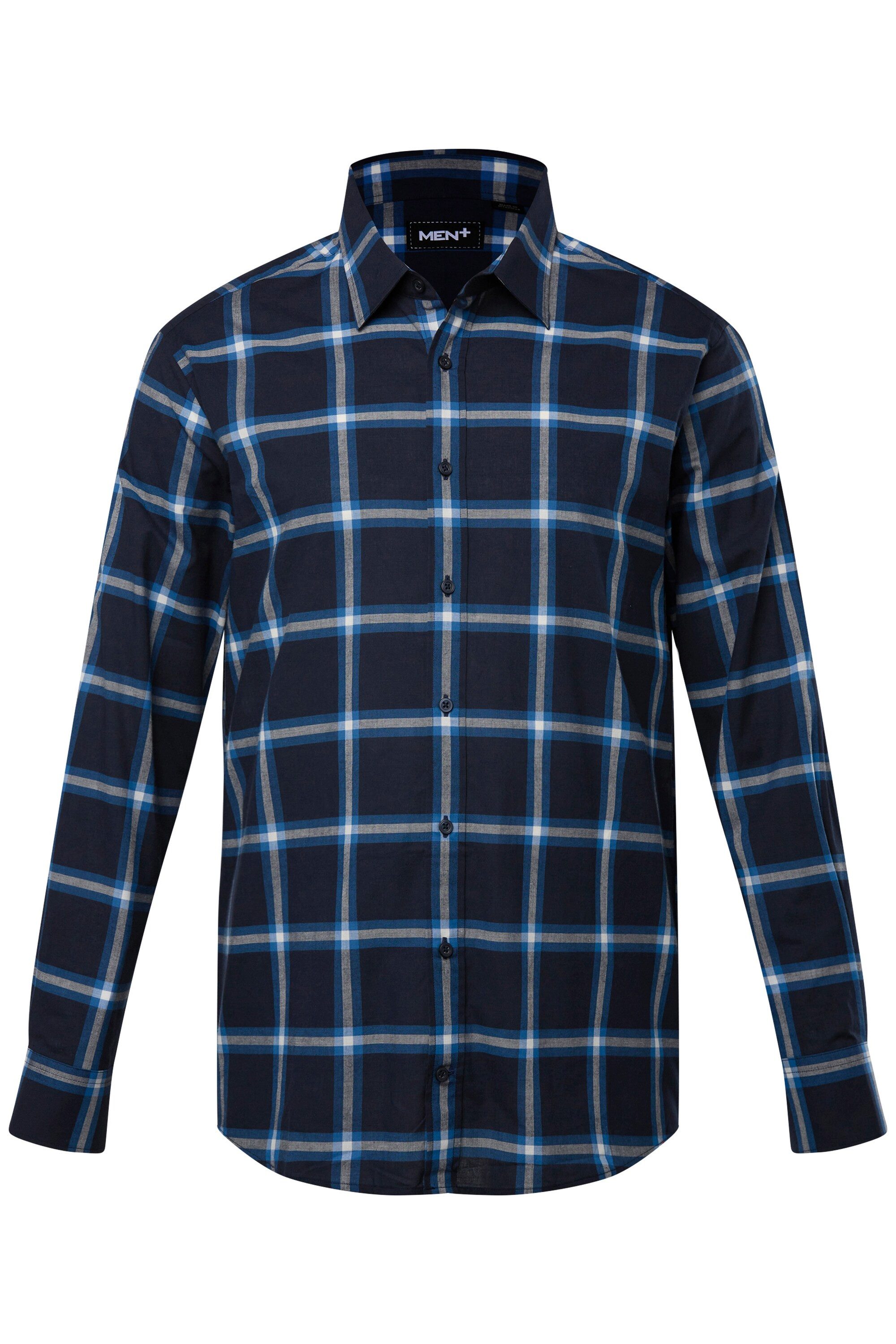 Men Plus Businesshemd Men+ Karohemd Langarm Kentkragen Comfort Fit günstig online kaufen