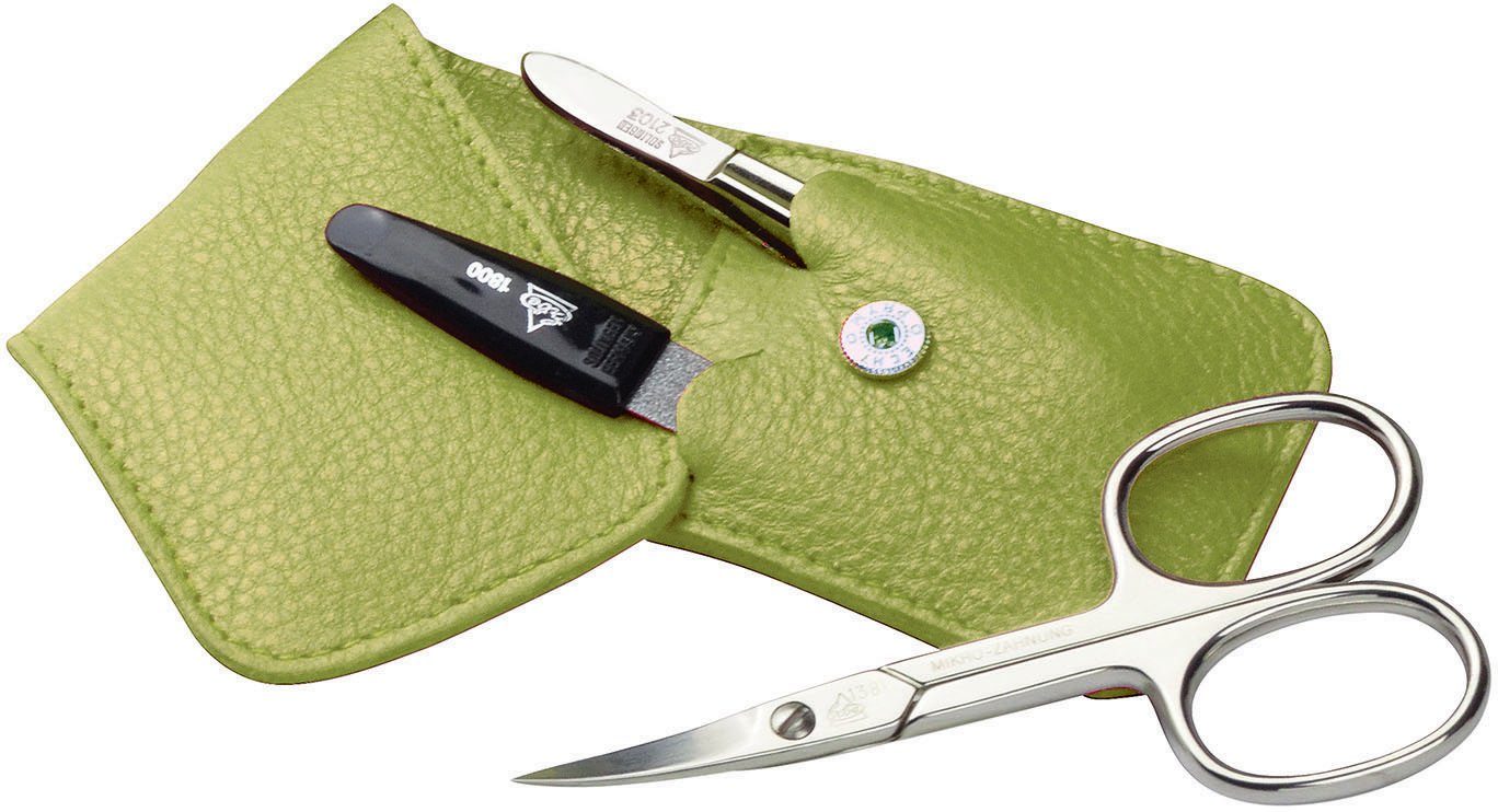 ERBE Maniküre-Etui Siena, 3 tlg., Hochwertiges Lederetui mit präzisen Pflegewerkzeugen für unterwegs.