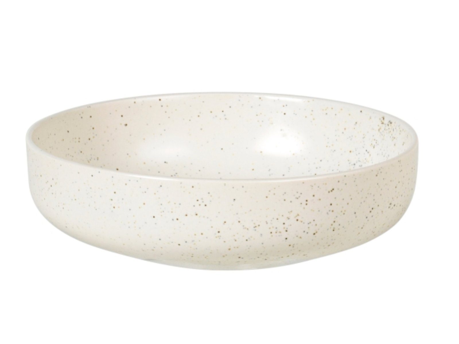Broste Copenhagen Schale NORDIC VANILLA Schale rund 17 x 5 cm, Steinzeug, (Schüsseln & Schalen), Nordic Vanilla Schüssel