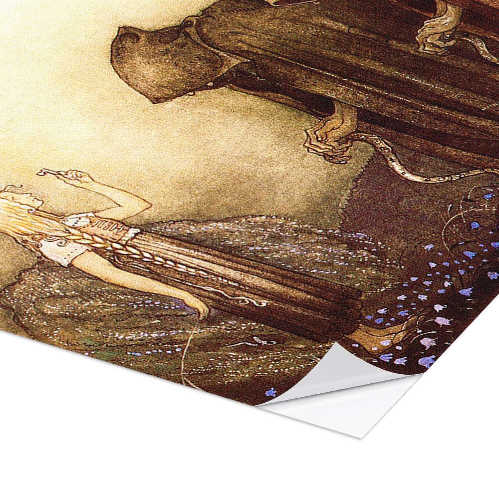 Posterlounge Wandbild Die Geschichte von Skutt, die Moose und die kleine Prinzessin Tuvstarr, John Bauer, erhältlich als Poster, Leinwandbild, Wandsticker oder Acrylglasbild