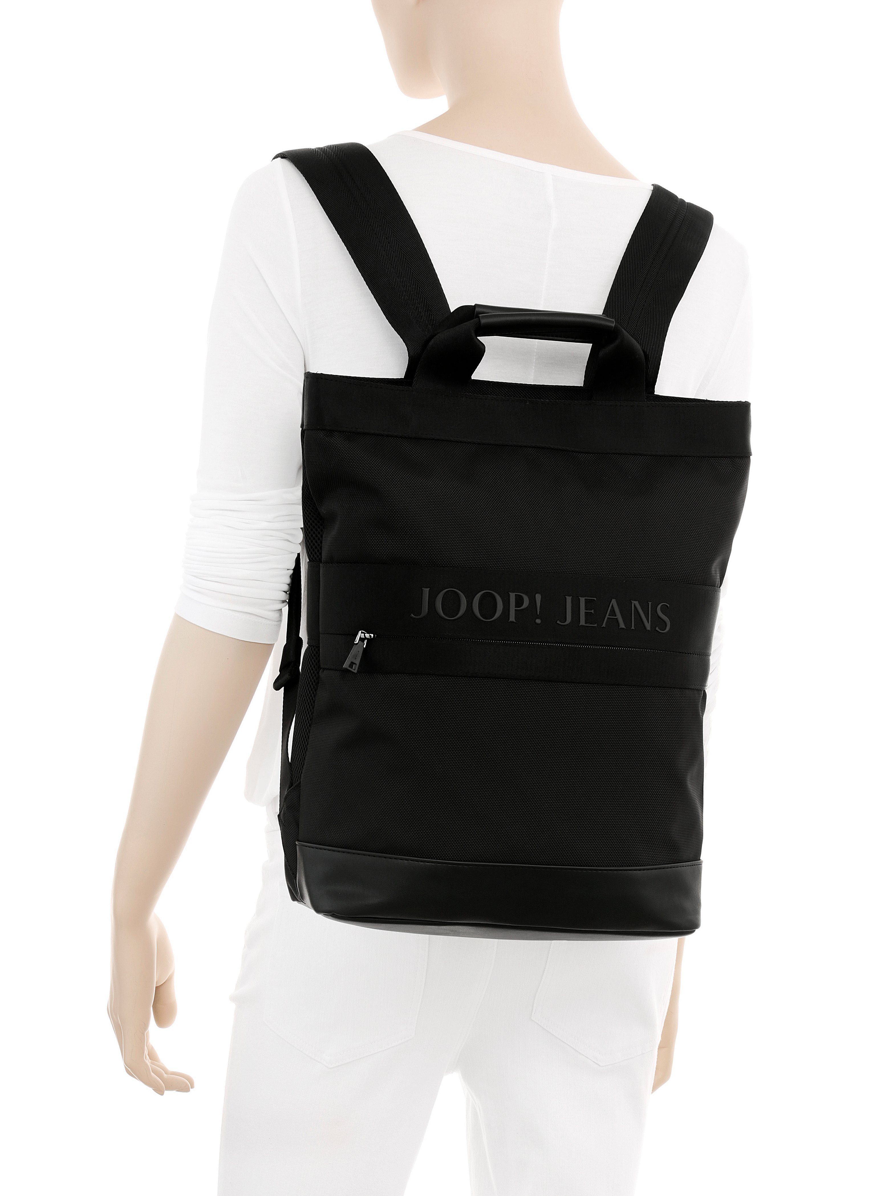 modica svz, mit black Joop Jeans Reißverschluss-Vortasche backpack Cityrucksack falk