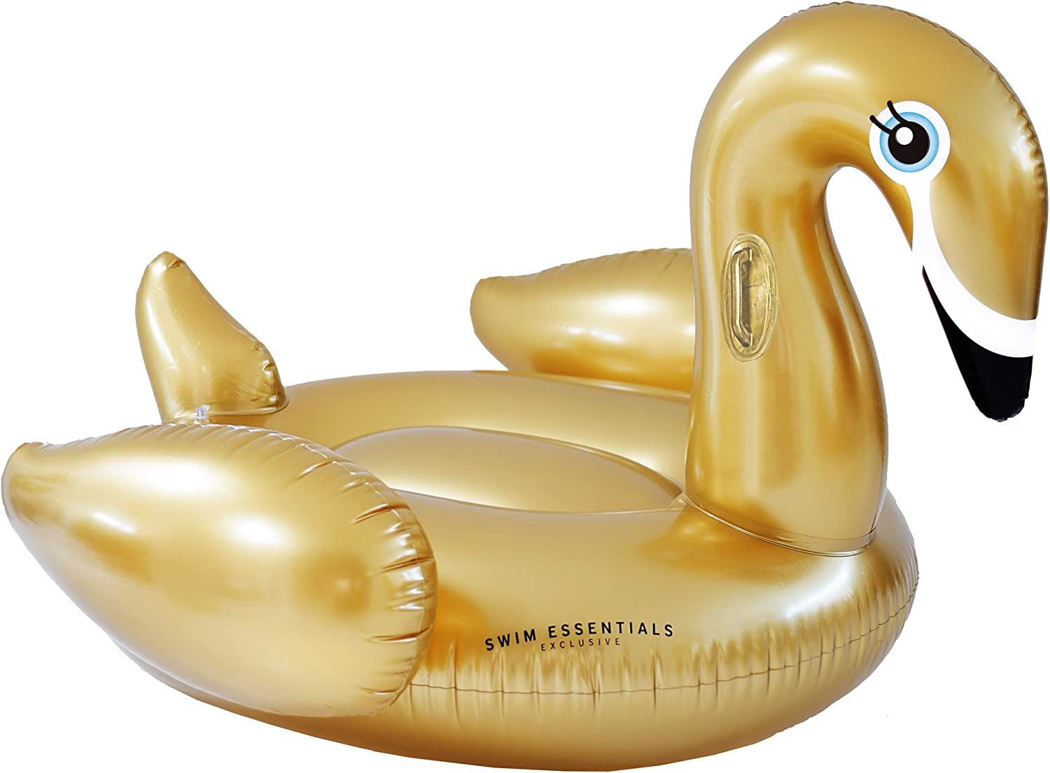 Swim Essentials Luftmatratze Luxury Ride-on Schwan Gold 142x 137 x 97 cm