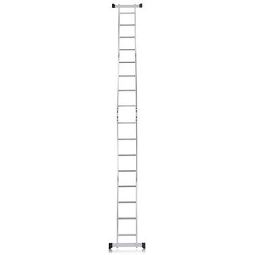 MAXCRAFT Stehleiter Multifunktionsleiter / Mehrzweckleiter 4x4 - Länge 4,43m