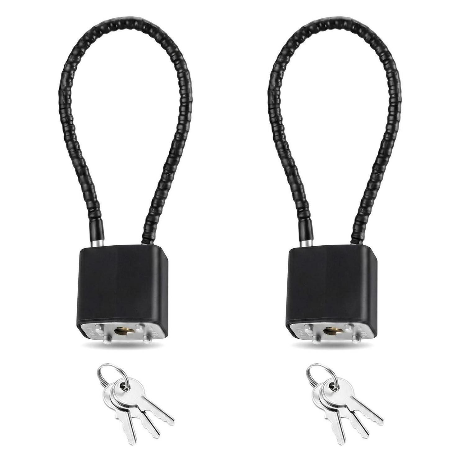 LuxusKollektion Kabelschloss Vorhängeschloss-Set 2 Stk. mit Schlüssel