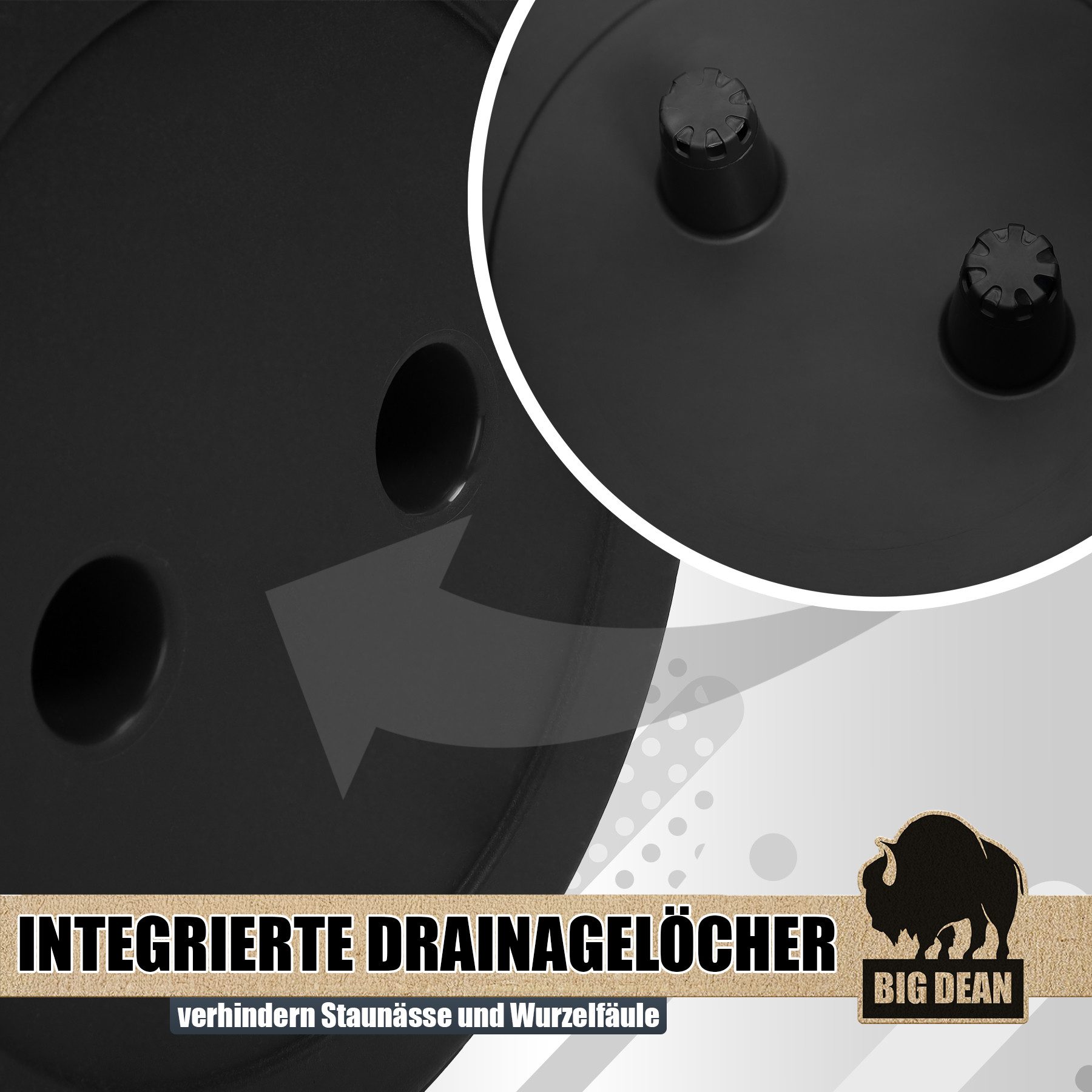 BigDean Pflanzkübel Tomatentopf mit Rankhilfe XL (Set, 2 St., Tomatentopf + Rankhilfe), Integrierter Wasserspeicher, Modulares Rankgitter, Wiederverwendbar – Bild 5 von 5