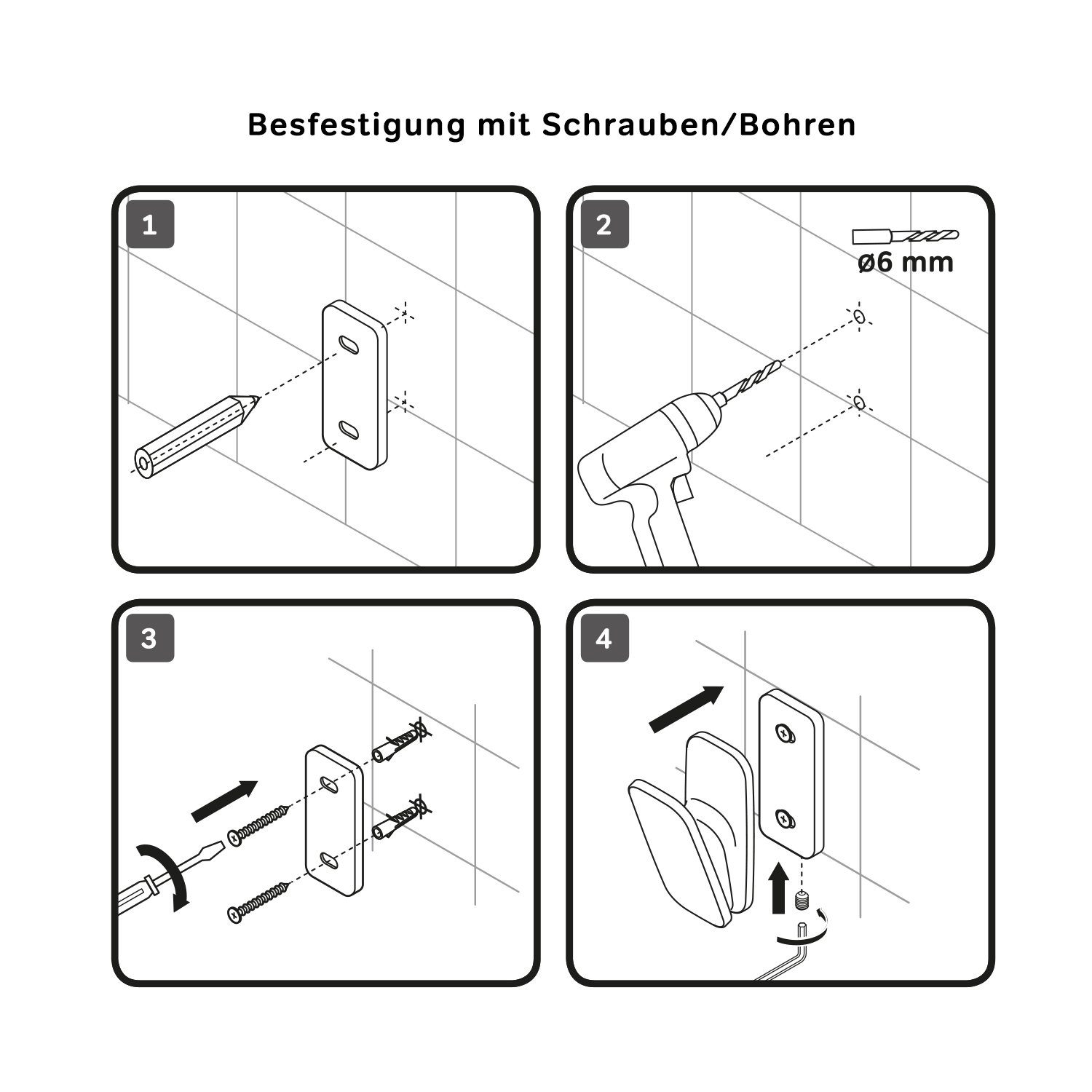 AM.PM Wandhaken Qualität, Befestigung, für (1), und Struktur Zuverlässige Langlebigkeit Küchen., Chrom Inspire Metall Badezimmer, sichere Duschen, 2.0