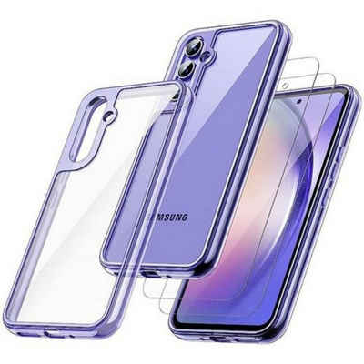 SmartUP Smartphone-Hülle Hülle + 2X Schutzglas für Samsung Galaxy A54 5G Panzerfolie Case 9H