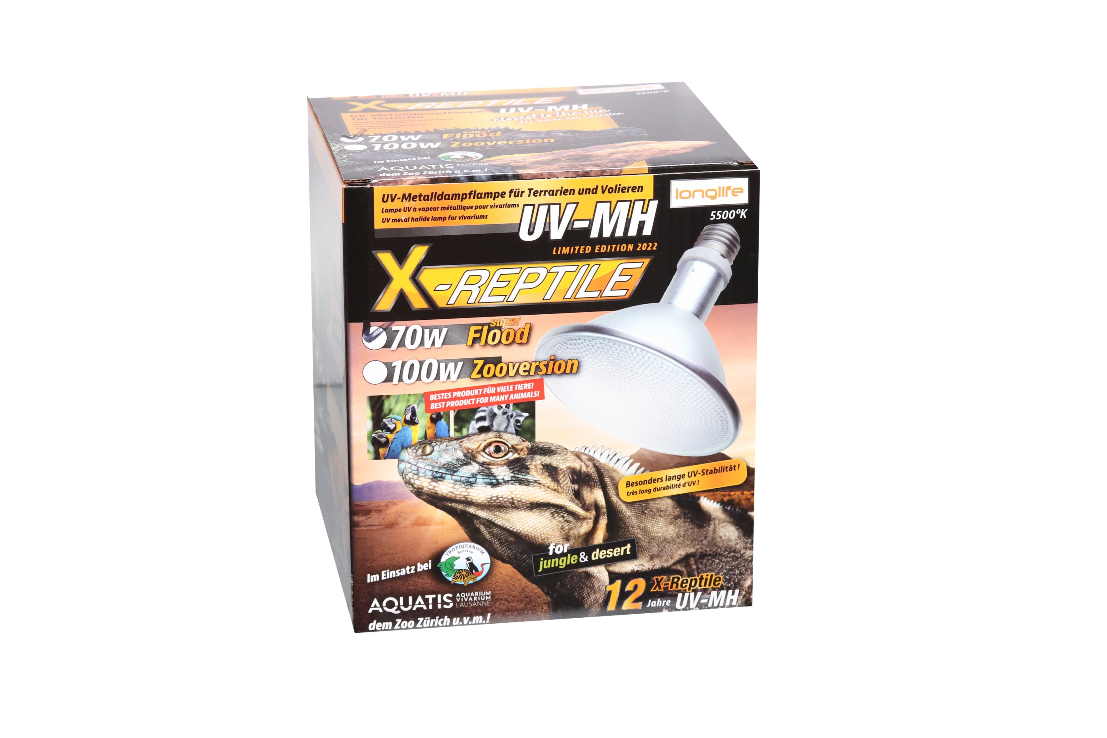 M&S Reptilien Terrarium X-Reptile HID-Lampe (UV-Lampe) 70 Watt FLOOD (ZOO-Version)
