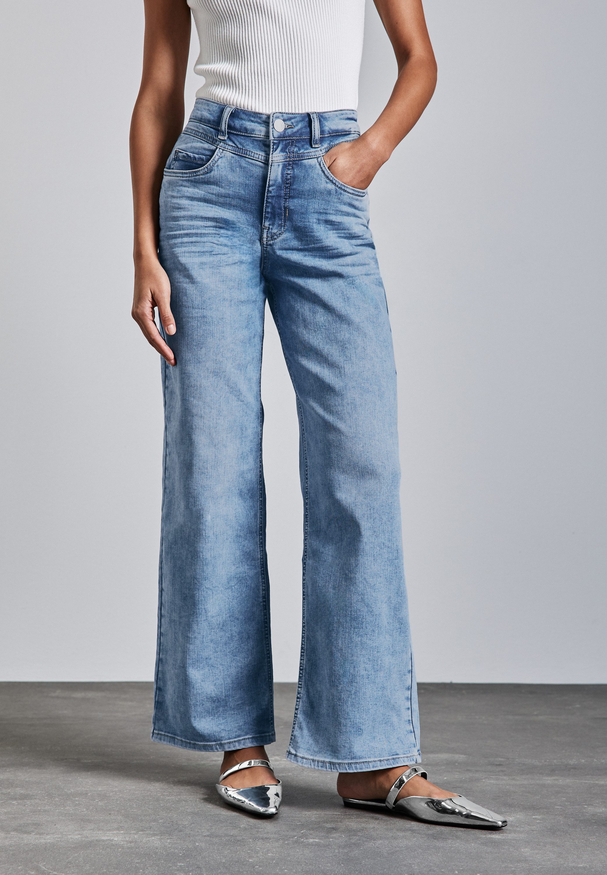 STREET ONE Loose-fit-Jeans aus Baumwolle mit günstig online kaufen