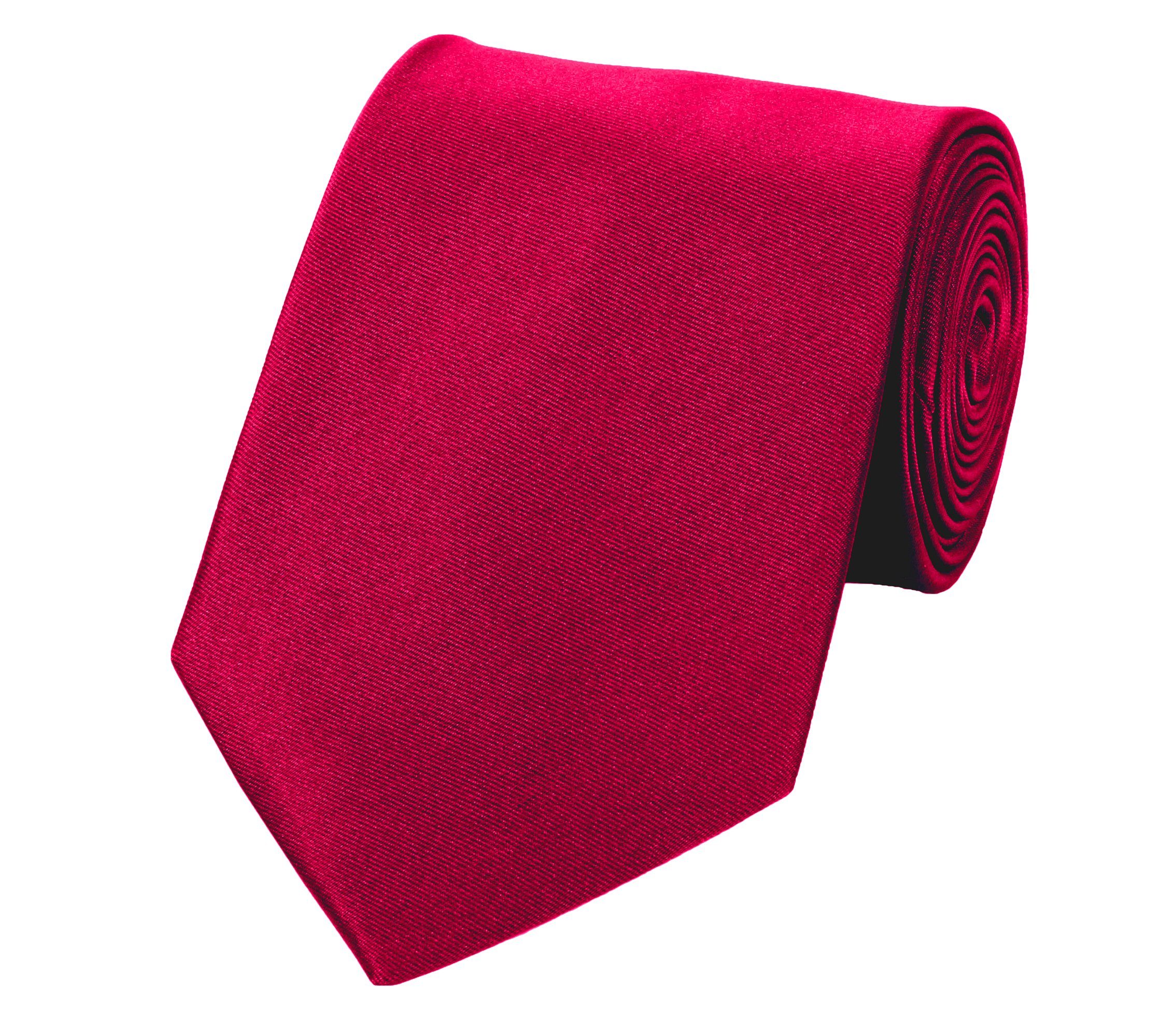Fabio Farini Krawatte Herren Krawatte Rot - verschiedene Rote Männer Schlips in 8cm (ohne Box, Unifarben) Breit (8cm), Rot - Black Cherry