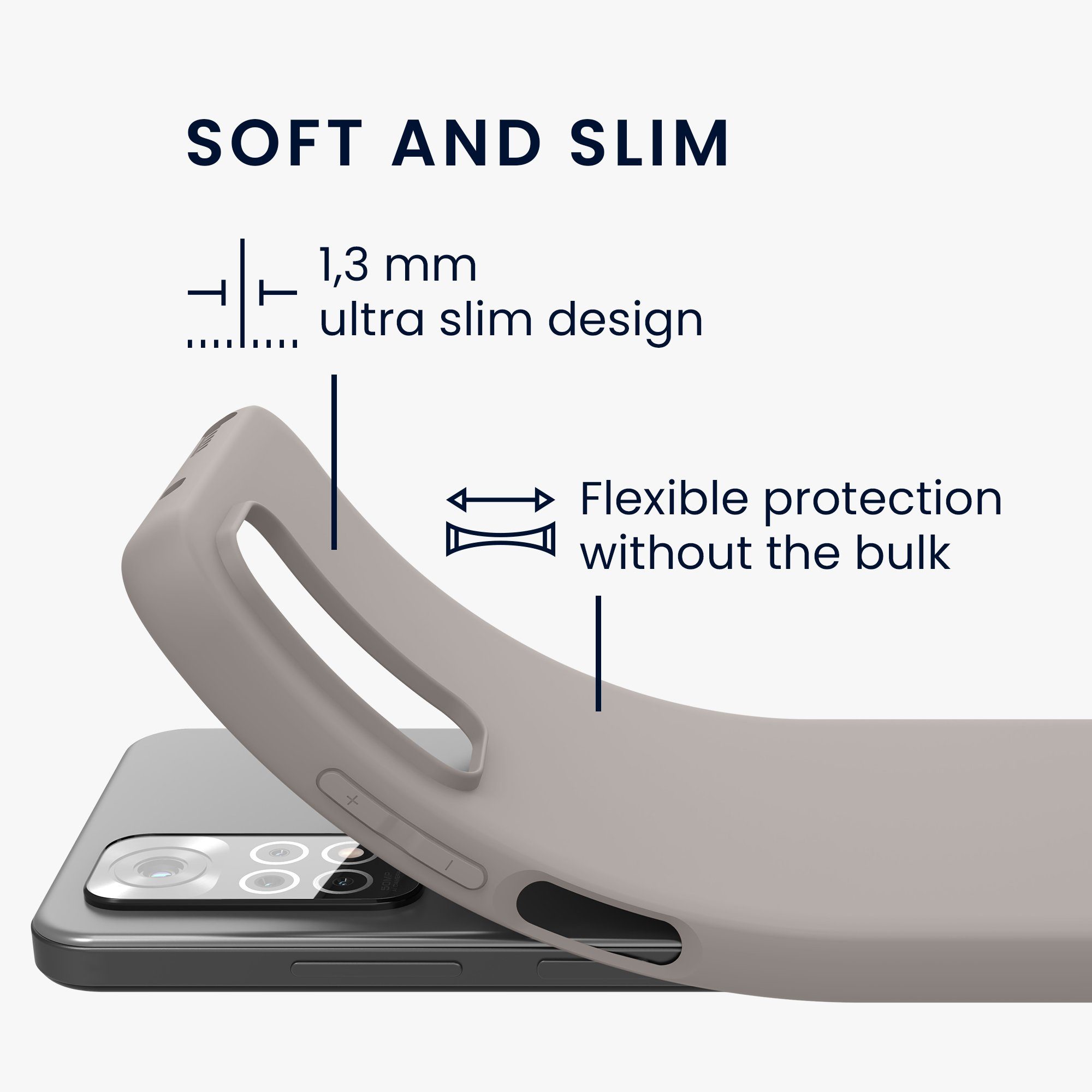 kwmobile Handyhülle Hülle für Xiaomi Redmi Note 11 / Note 11S, Hülle Silikon - Soft Handyhülle - Handy Case Cover