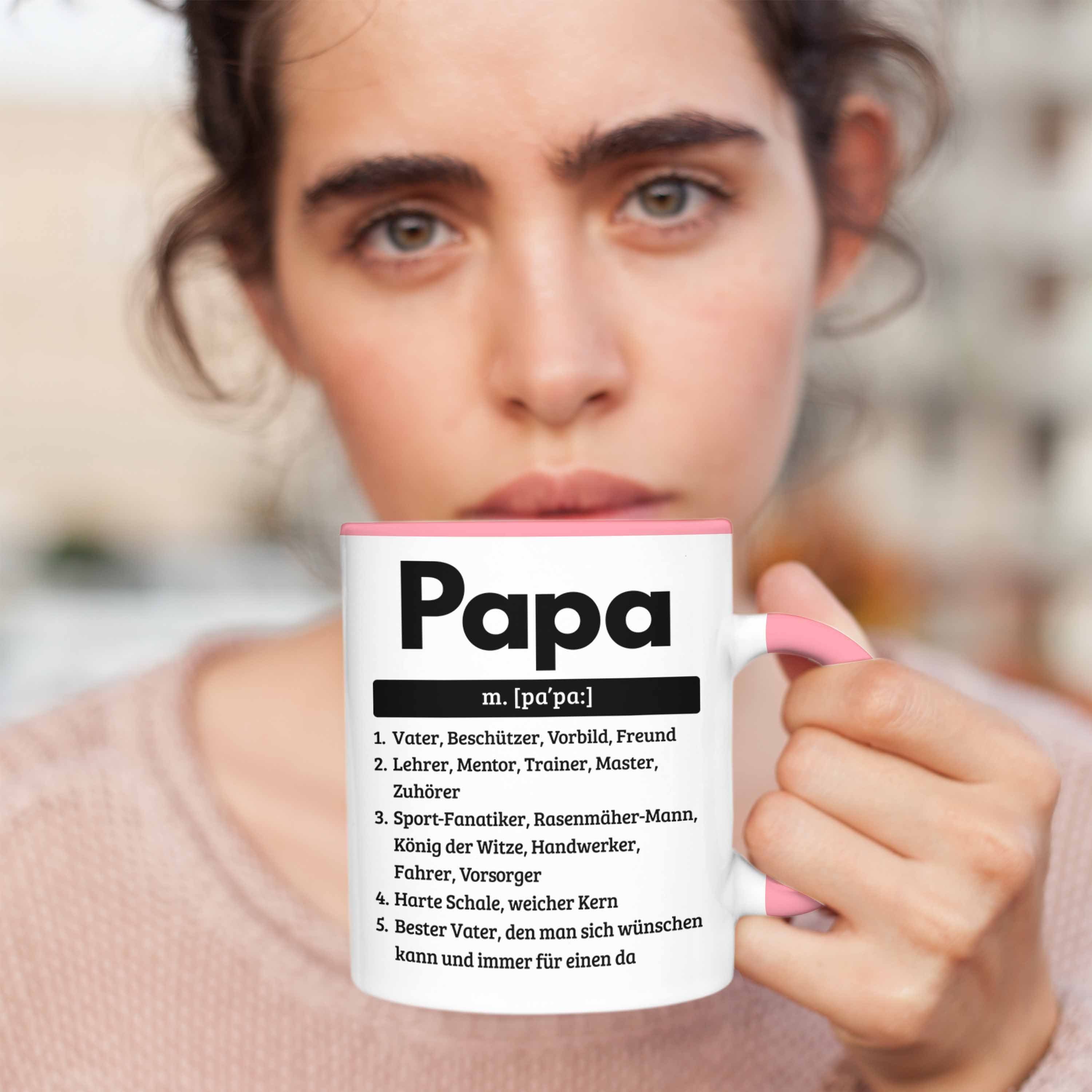 Geschenkidee Pa Definition Spruch Rosa für Tasse Geschenk Trendation für Papa Tasse Vatertag