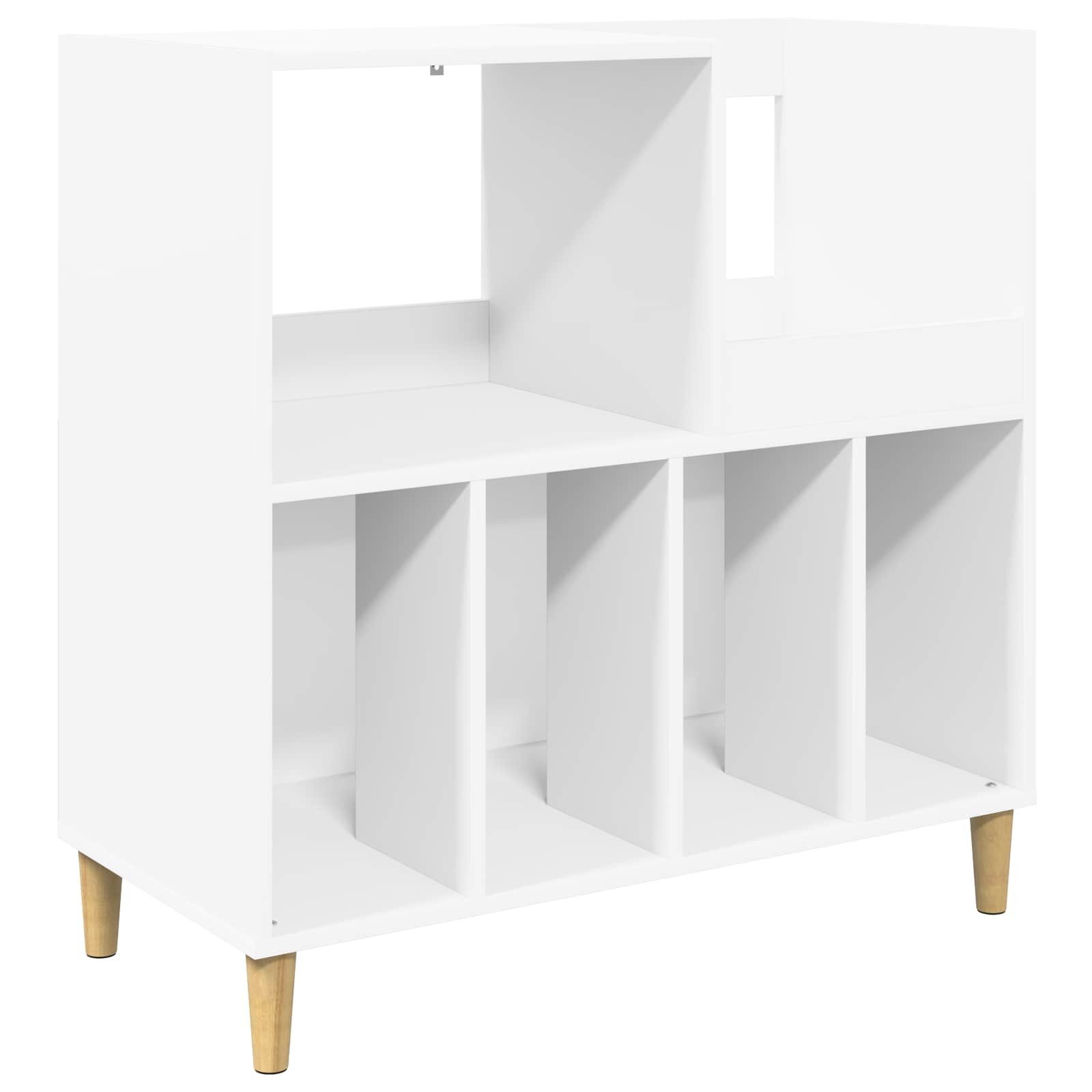 Schranksystem Plattenspieler Stand Weiß 82 x 39,5 x 82,5 cm Holzwerkstoff