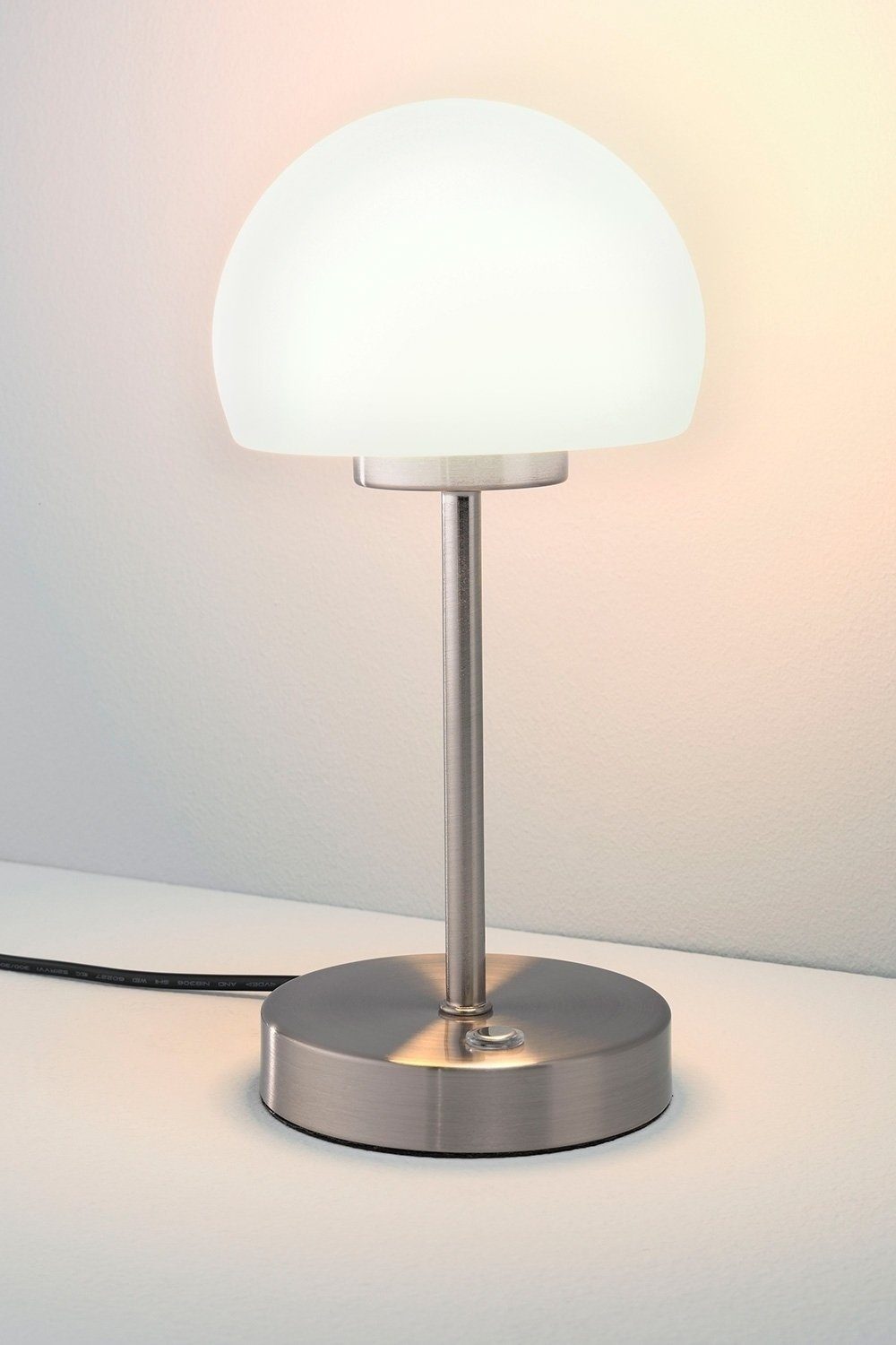 casa NOVA LED Tischleuchte Tischlampe CORBY, 1-flammig, H 29 cm, Silbergrau günstig online kaufen